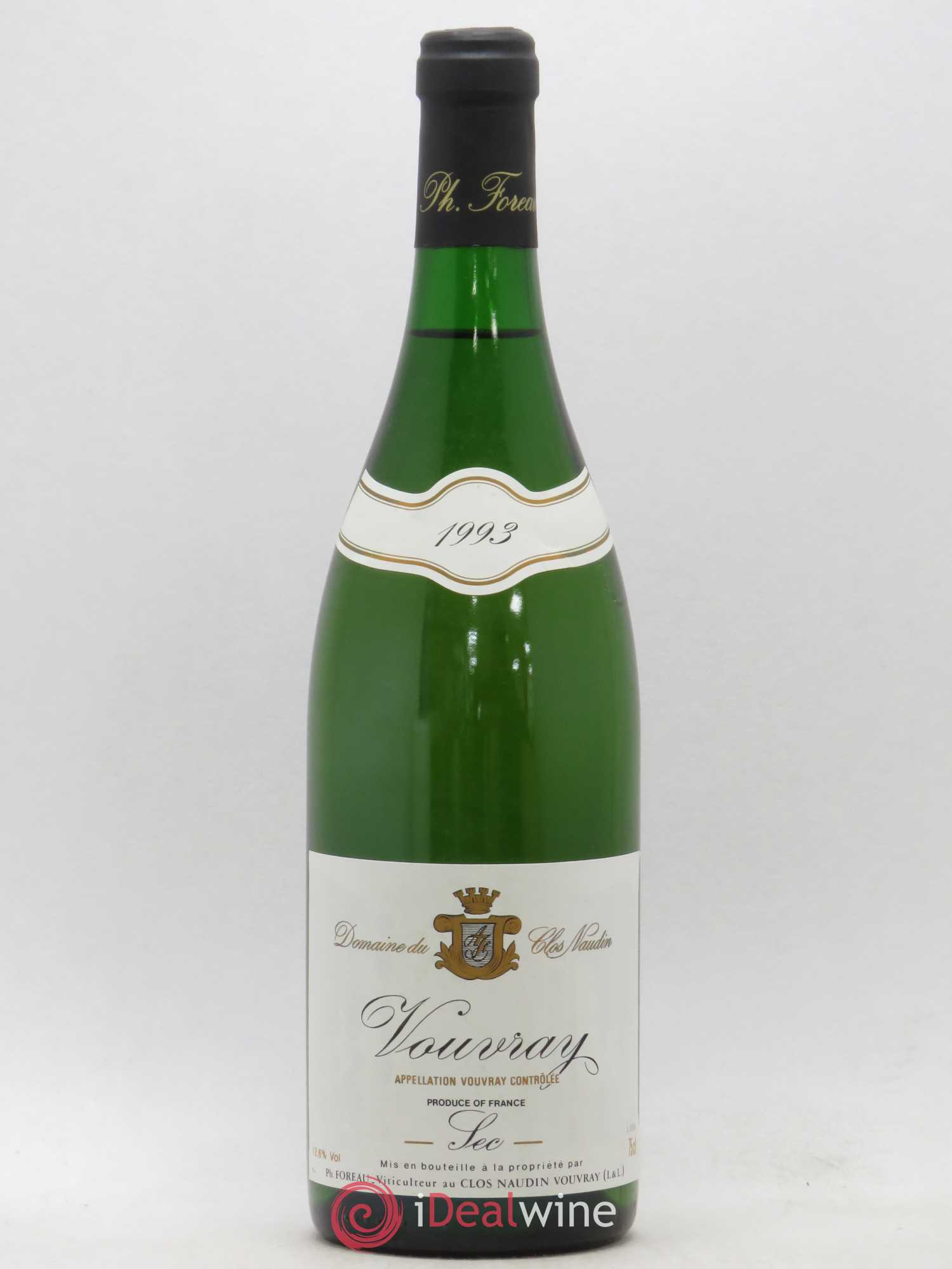 Vouvray Sec Clos Naudin - Philippe Foreau 1993 - Lot de 1 bouteille - 0