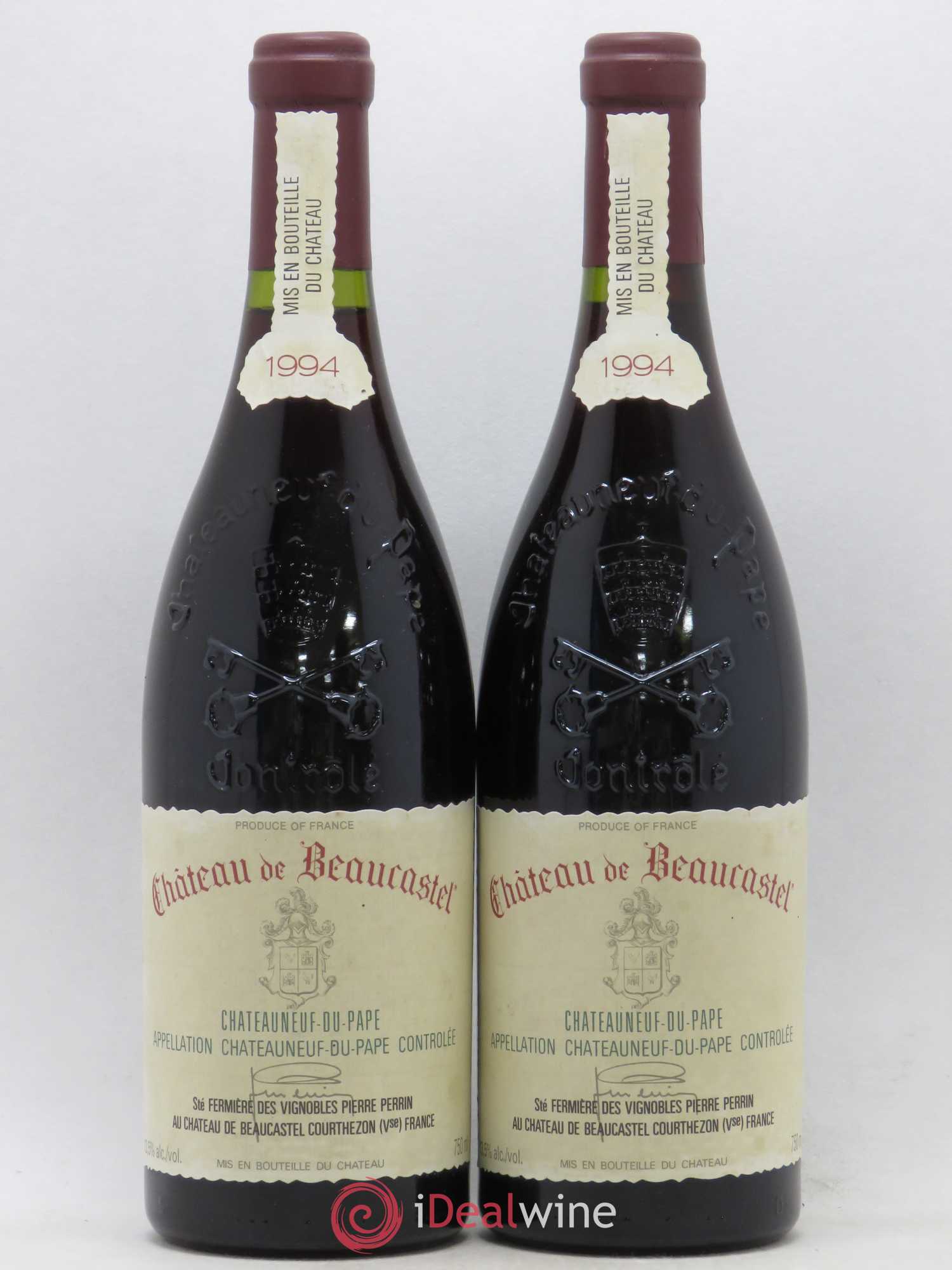 Châteauneuf-du-Pape Château de Beaucastel Famille Perrin 1994 - Lot de 2 bouteilles - 0