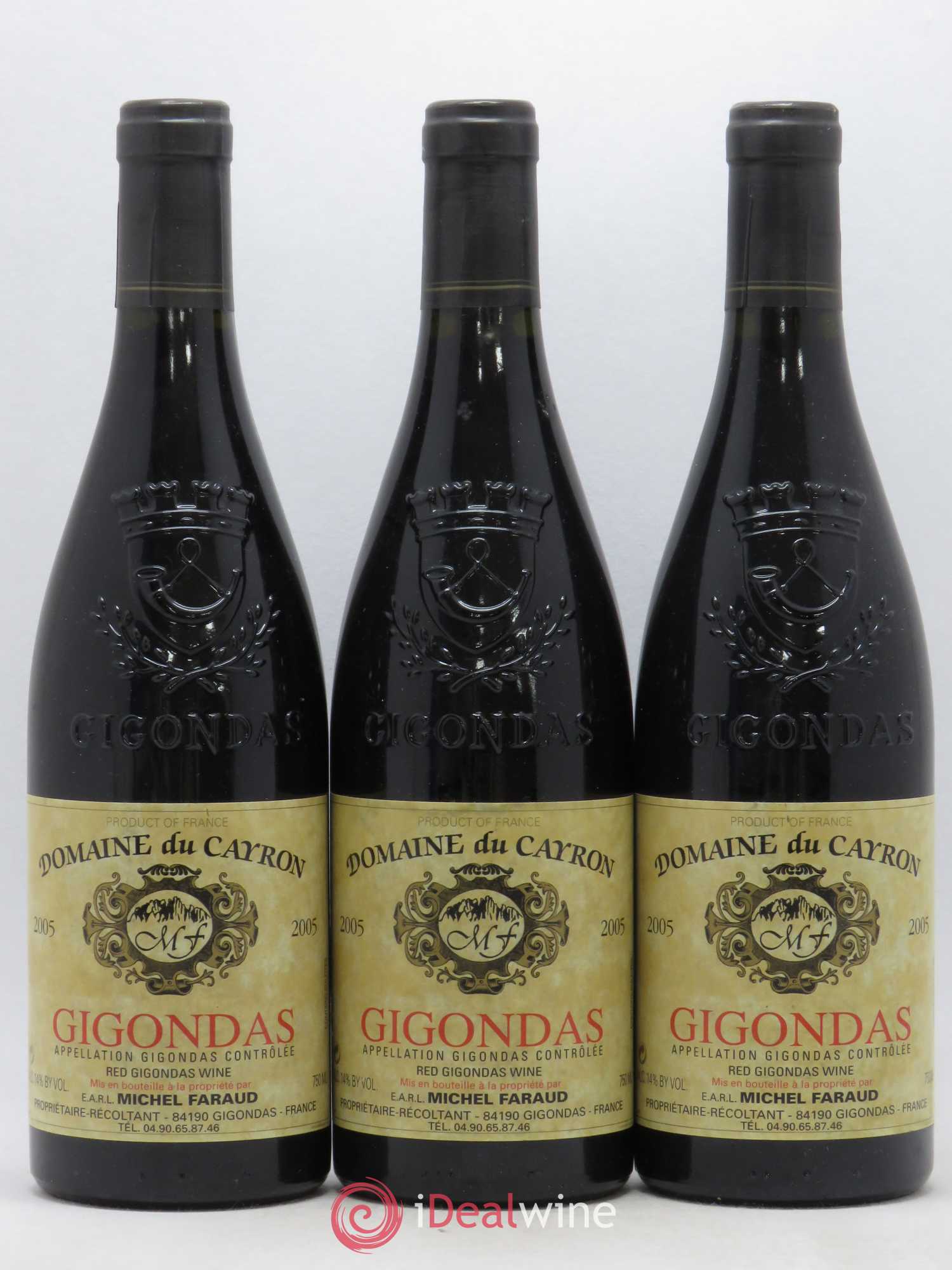 Gigondas Cayron 2005 - Lot de 3 bouteilles - 0