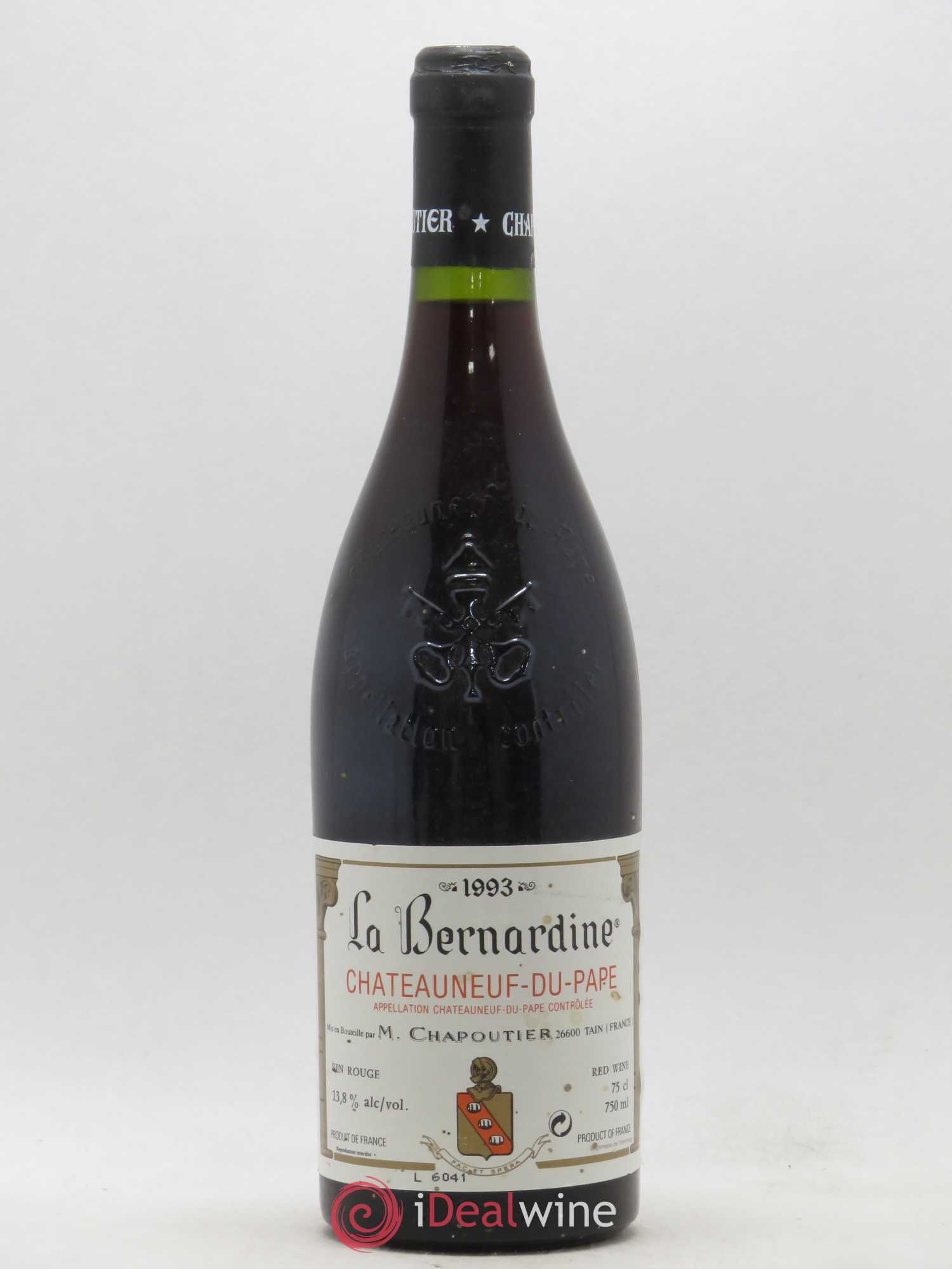 Châteauneuf-du-Pape La Bernardine Chapoutier 1993 - Lot de 1 bouteille - 0
