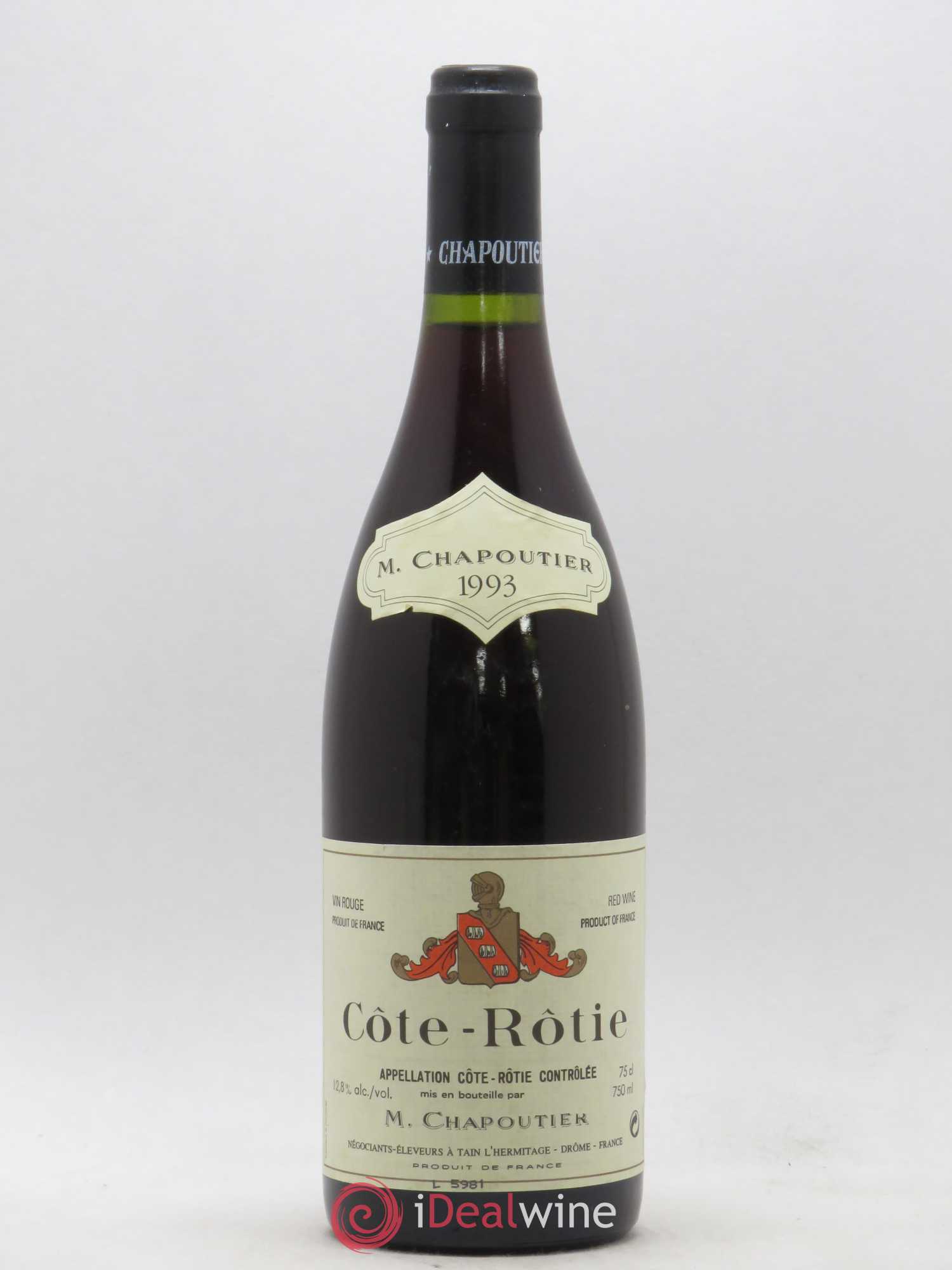 Côte-Rôtie Chapoutier 1993 - Lot de 1 bouteille - 0