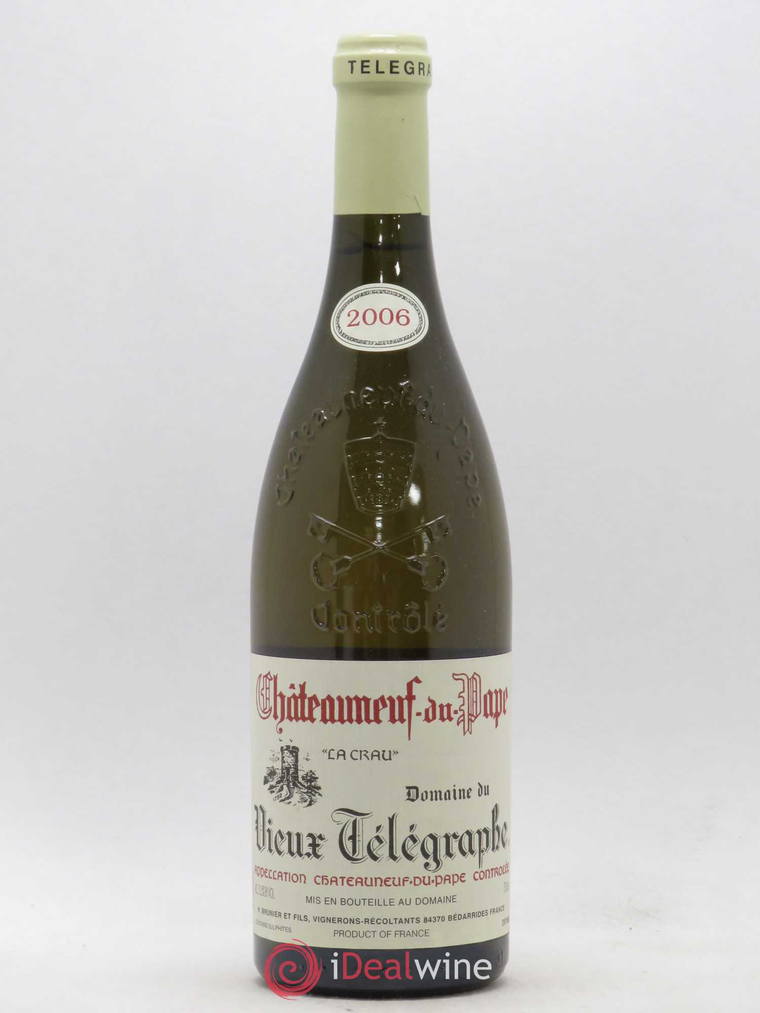 Châteauneuf-du-Pape Vieux Télégraphe (Domaine du) Vignobles Brunier La Crau 2006 - Lot de 1 bouteille - 0