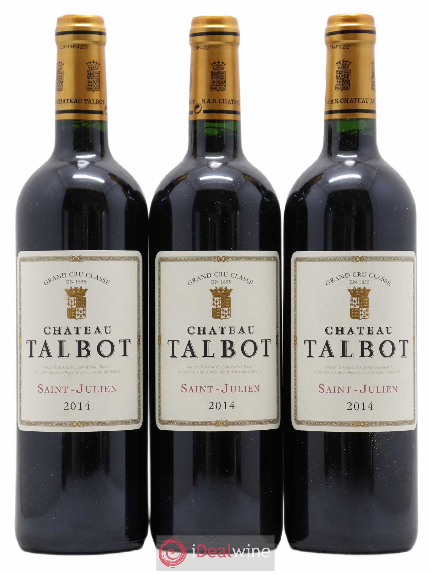Château Talbot 4ème Grand Cru Classé 2014 - Lot de 3 bouteilles - 0