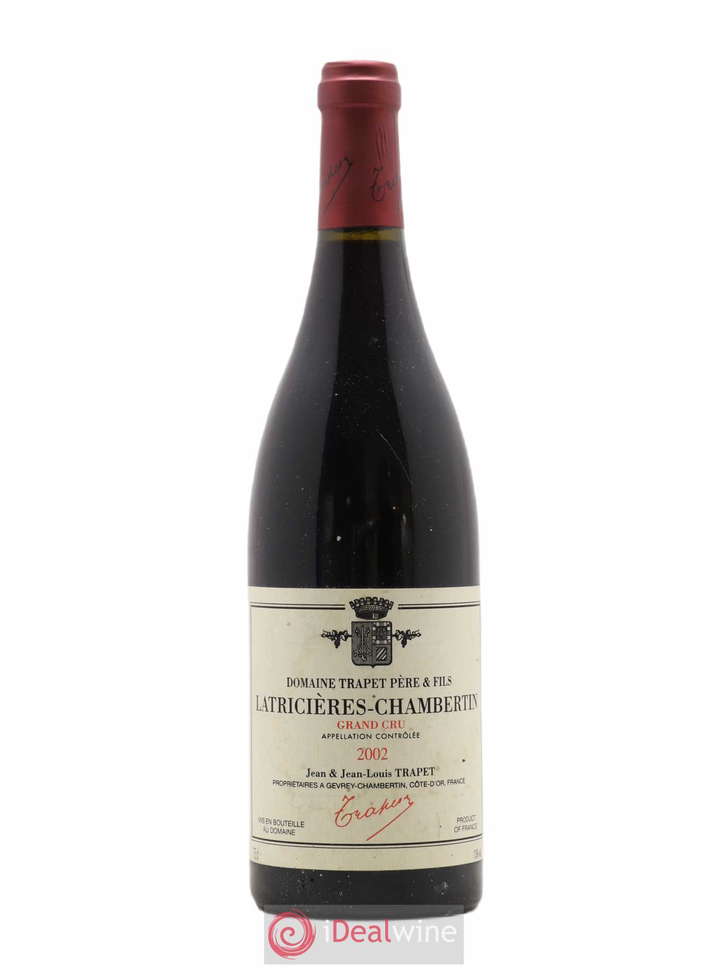 Latricières-Chambertin Grand Cru Domaine Trapet 2002 - Lot de 1 bouteille - 0