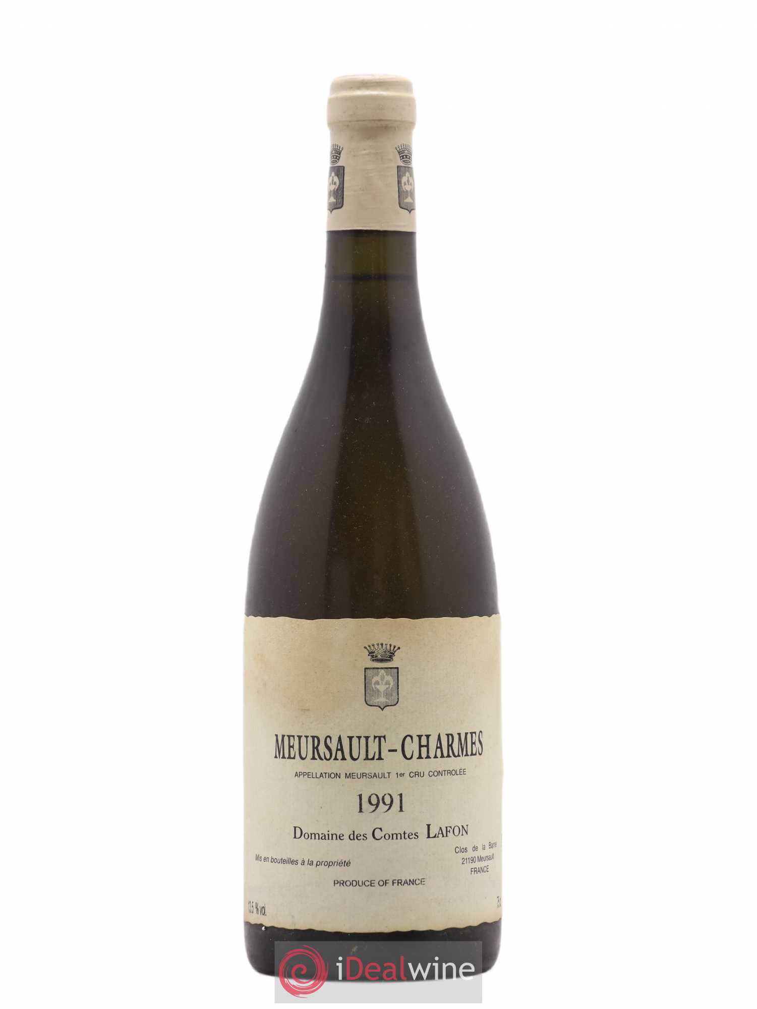 Meursault 1er Cru Charmes Comtes Lafon (Domaine des) 1991 - Lot de 1 bouteille - 0