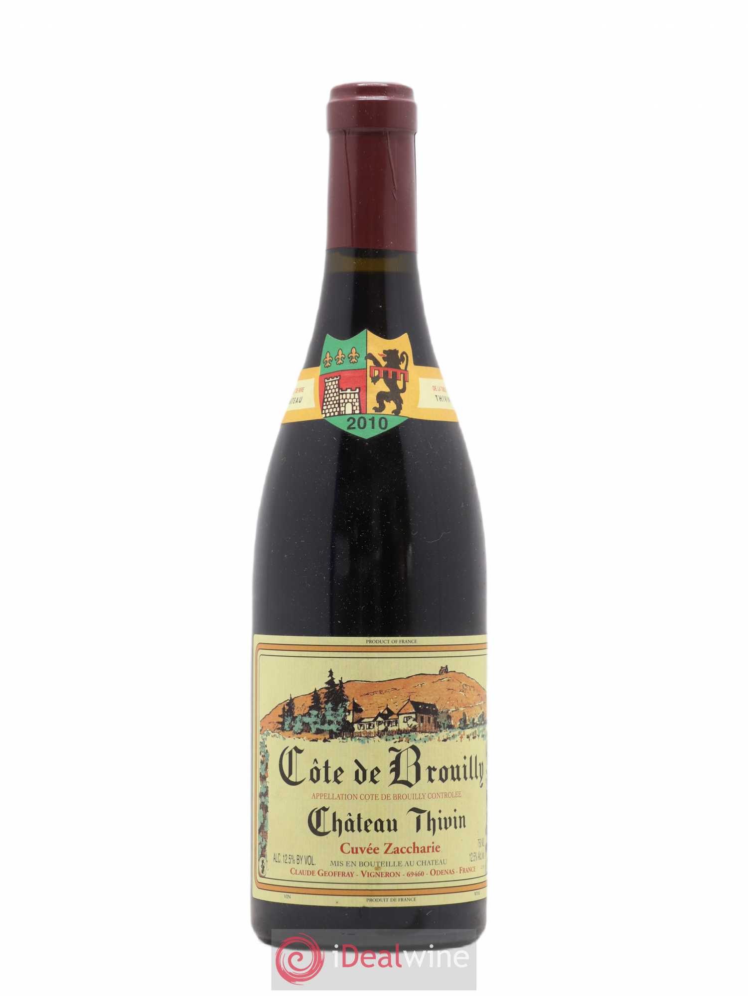 Côte de Brouilly Cuvée Zaccharie Château Thivin 2010 - Lot de 1 bouteille - 0