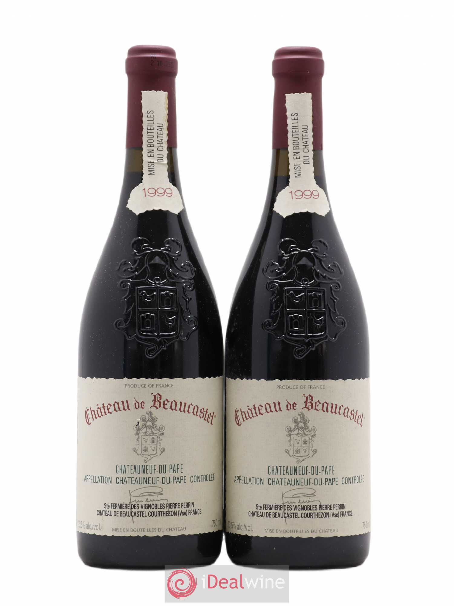 Châteauneuf-du-Pape Château de Beaucastel Famille Perrin 1999 - Lot de 2 bouteilles - 0