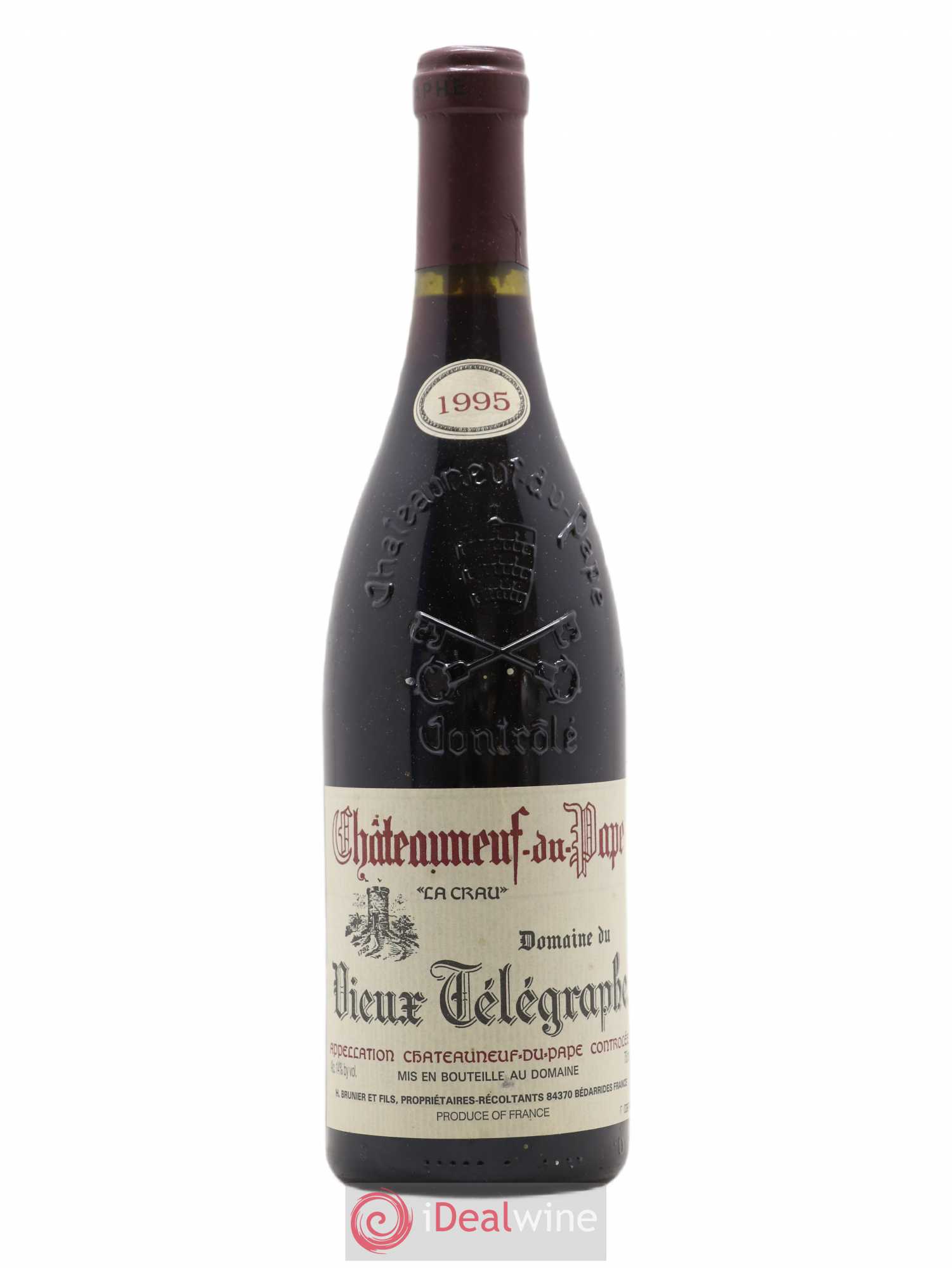 Châteauneuf-du-Pape Vieux Télégraphe (Domaine du) Vignobles Brunier 1995 - Lot de 1 bouteille - 0
