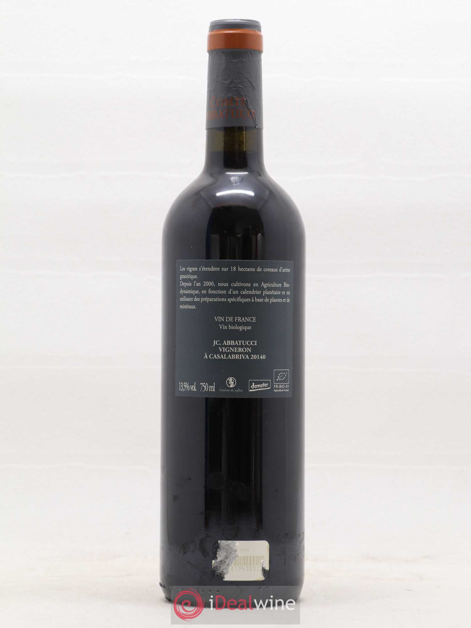 Vin de France Faustine Vieilles Vignes Comte Abbatucci (Domaine) 2014 - Lot de 1 bouteille - 1