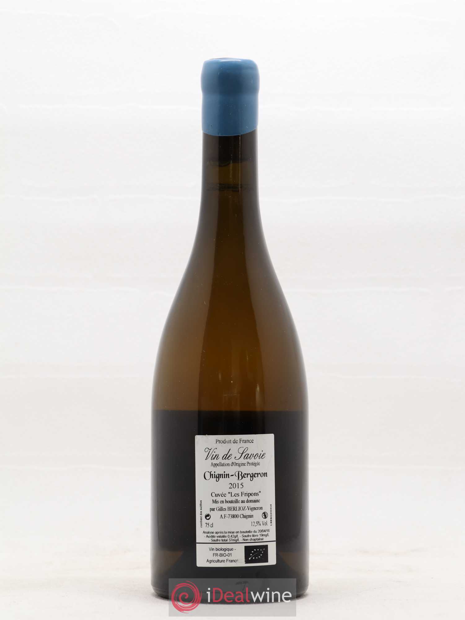 Vin de Savoie Chignin-Bergeron Les Fripons Gilles Berlioz 2015 - Lot de 1 bouteille - 1