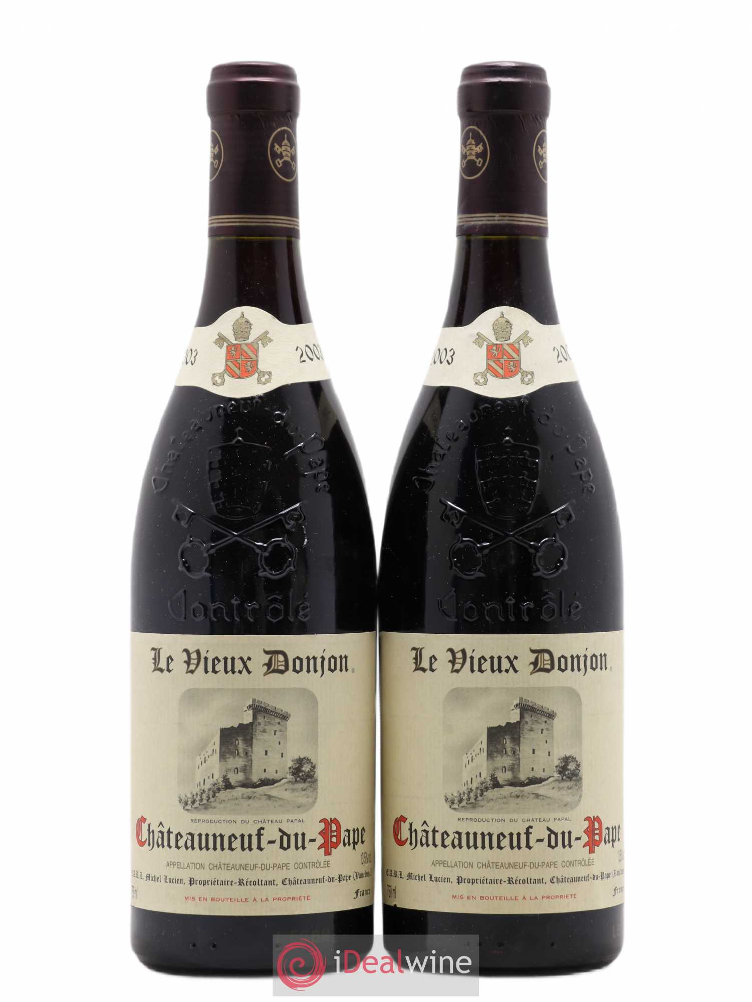 Châteauneuf-du-Pape Le Vieux Donjon Michel Lucien 2003 - Lot de 2 bouteilles - 0