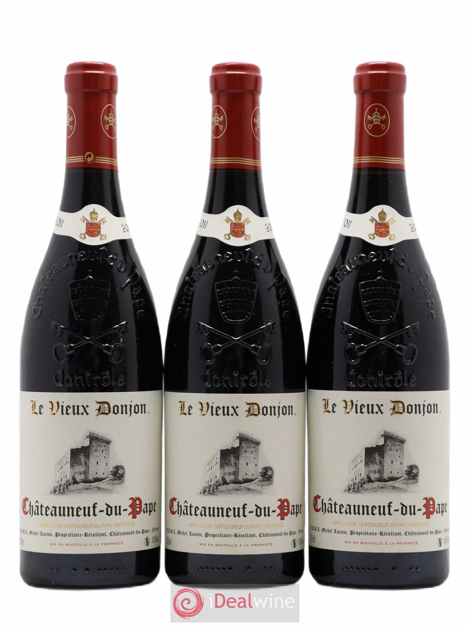 Châteauneuf-du-Pape Le Vieux Donjon Michel Lucien 2011 - Lot de 3 bouteilles - 0
