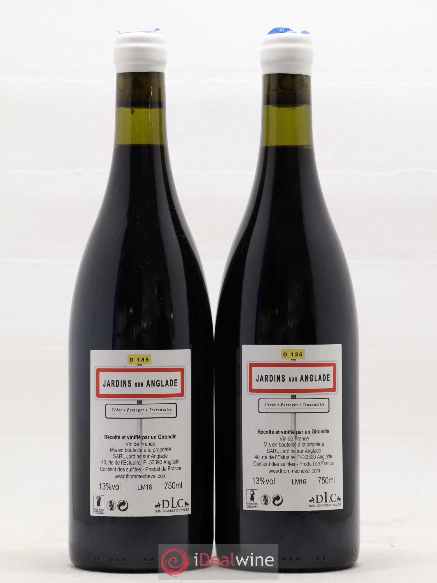 Vin de France Jardin sur Anglade Malbec (sans prix de réserve) 2016 - Lot de 2 bouteilles - 1