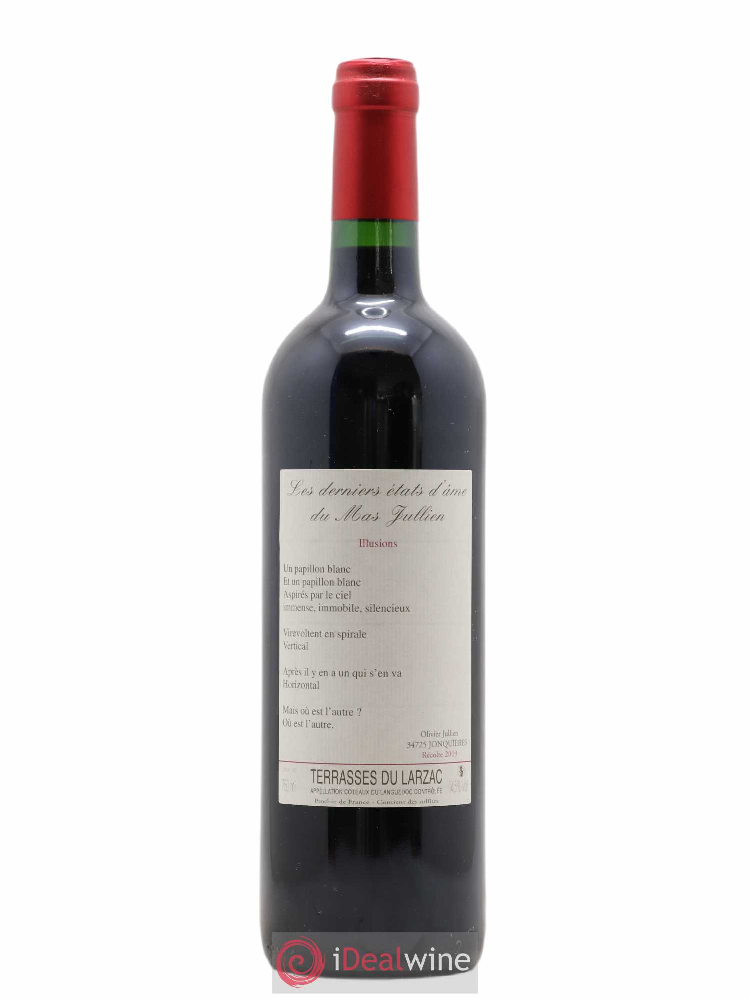 Terrasses du Larzac Mas Jullien Les derniers états d'âme Olivier Jullien 2009 - Lot de 1 bouteille - 0