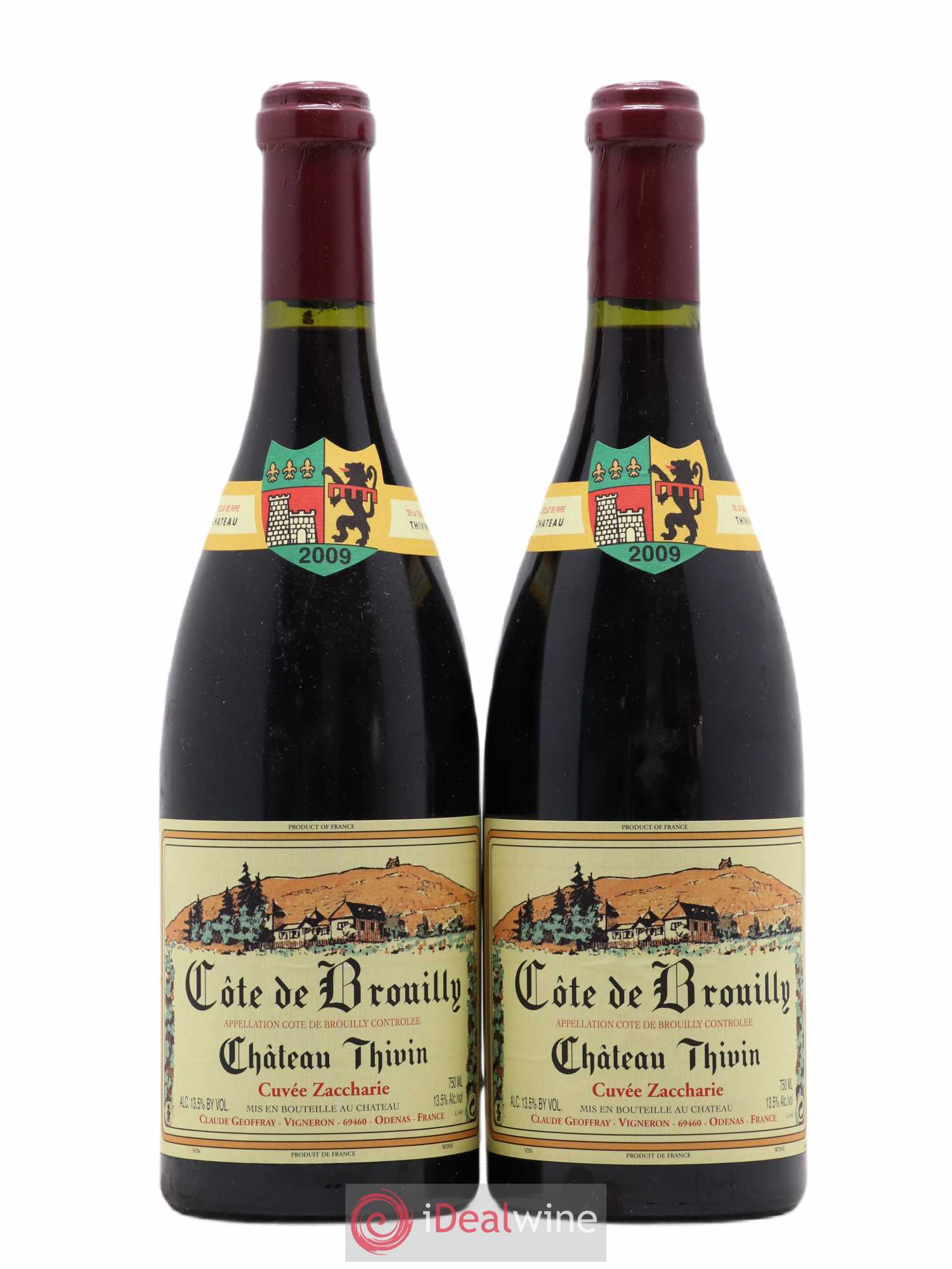 Côte de Brouilly Cuvée Zaccharie Château Thivin 2009 - Lot de 2 bouteilles - 0