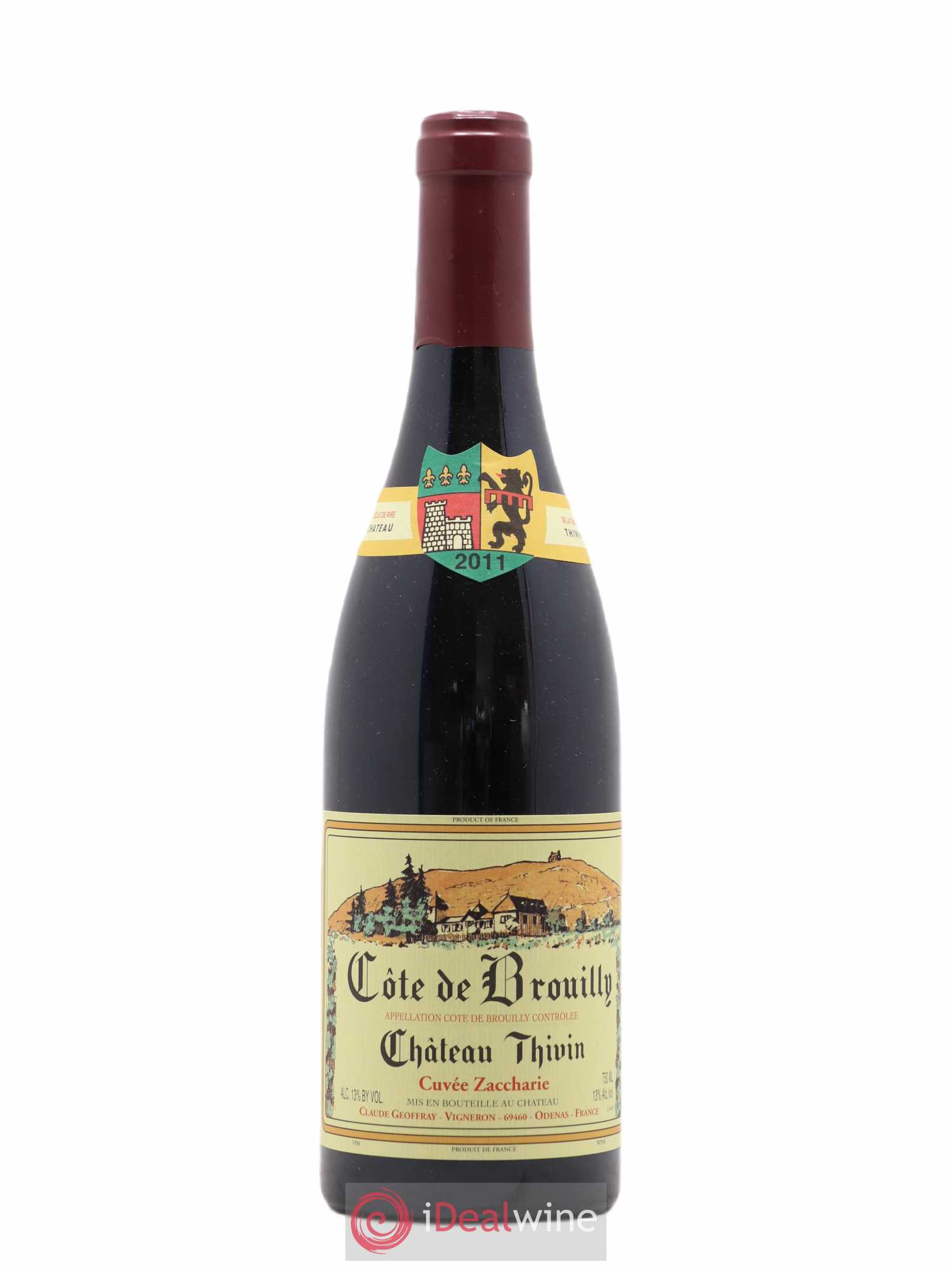 Côte de Brouilly Cuvée Zaccharie Château Thivin 2011 - Lot de 1 bouteille - 0