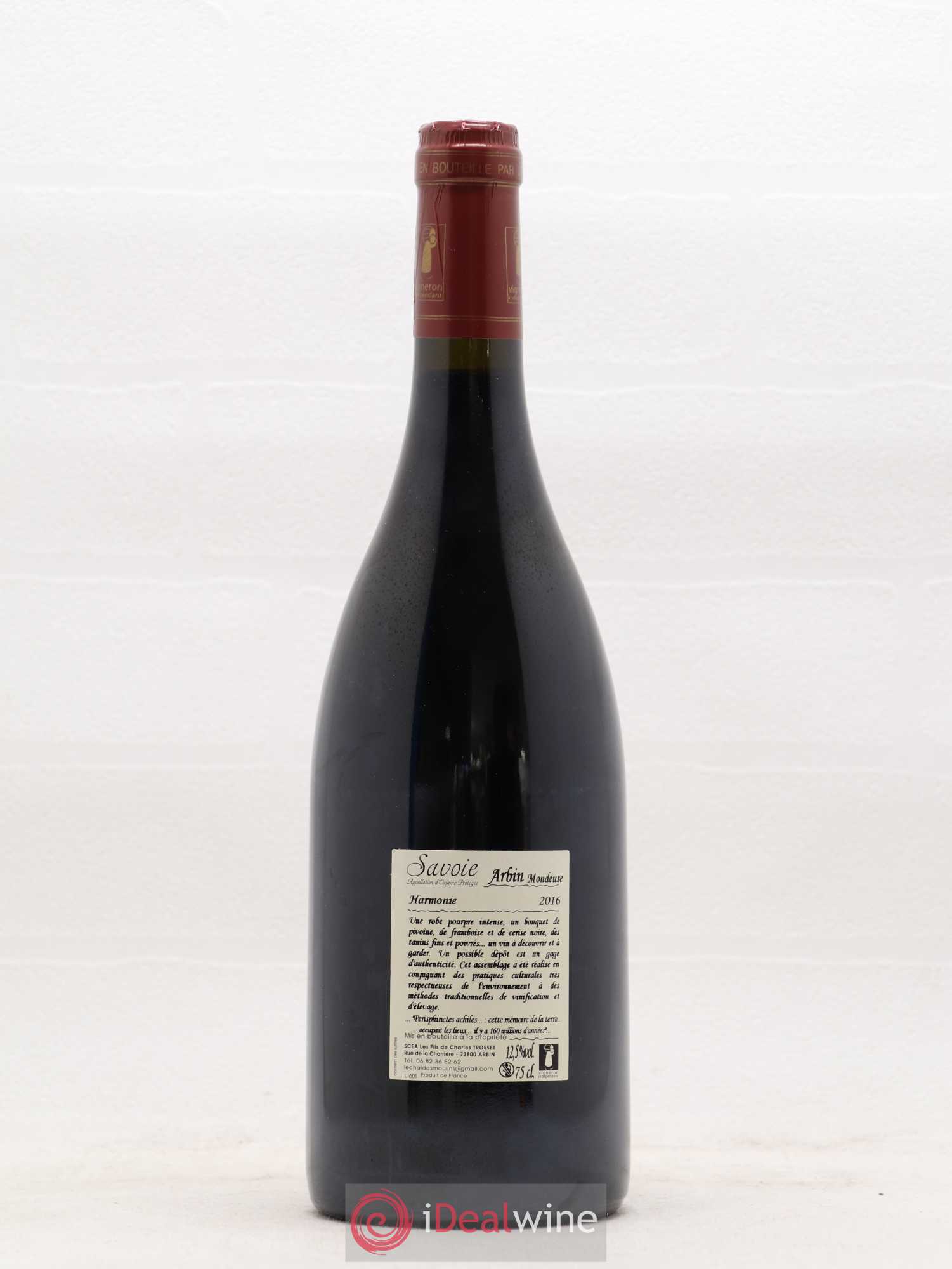 Vin de Savoie Arbin Harmonie Trosset 2016 - Lot de 1 bouteille - 1