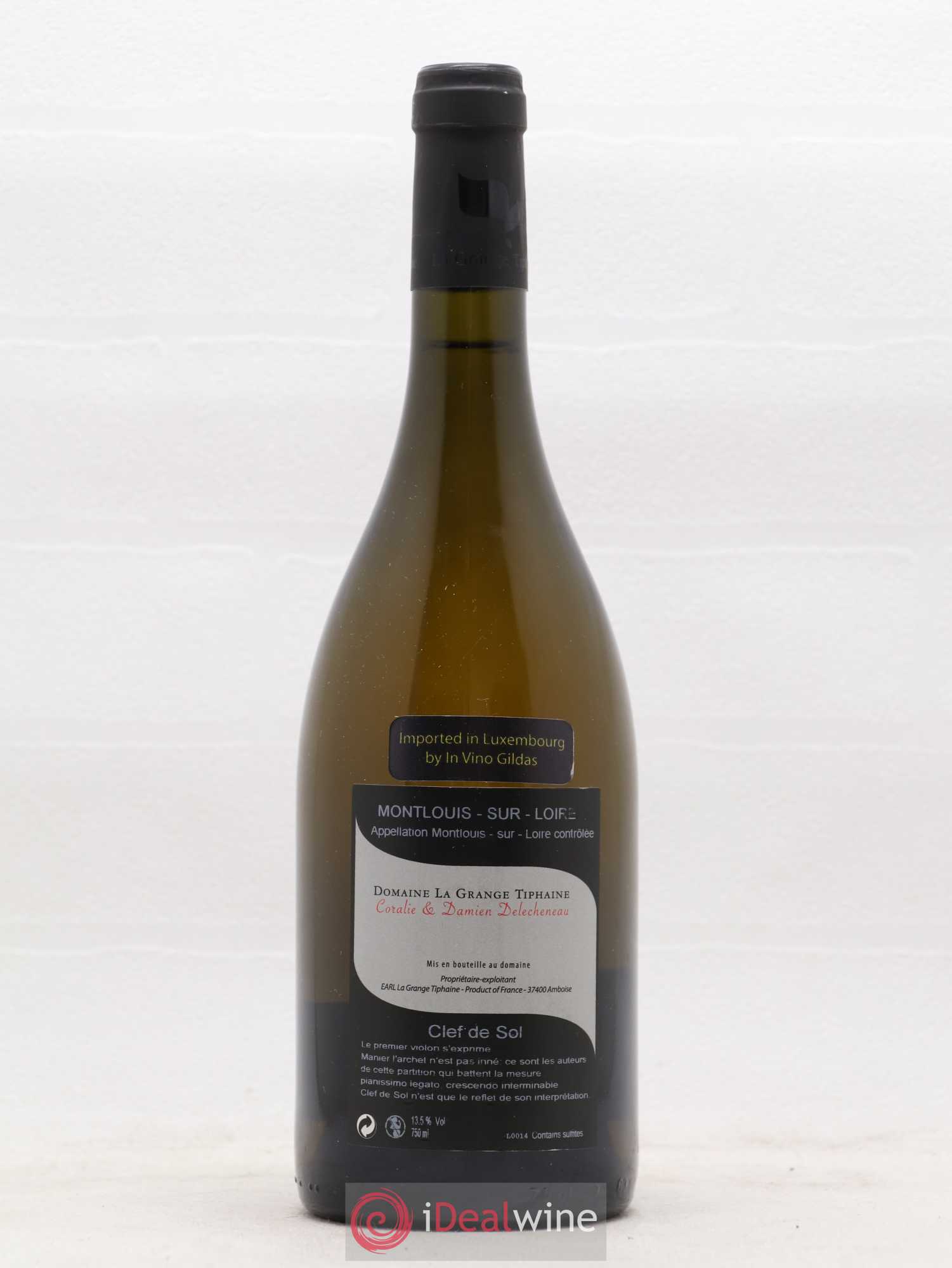 Montlouis-sur-Loire Clef de Sol La Grange Tiphaine 2015 - Lot de 1 bouteille - 1