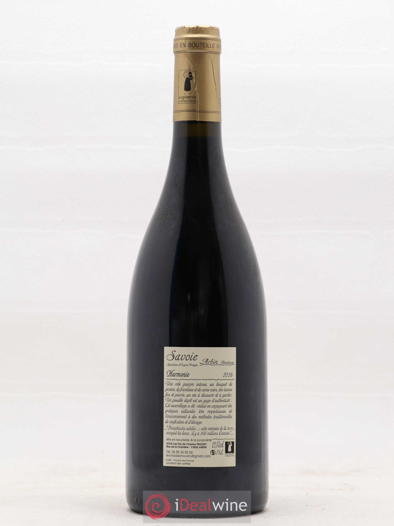 Vin de Savoie Arbin Harmonie Trosset 2016 - Lot de 1 bouteille - 1