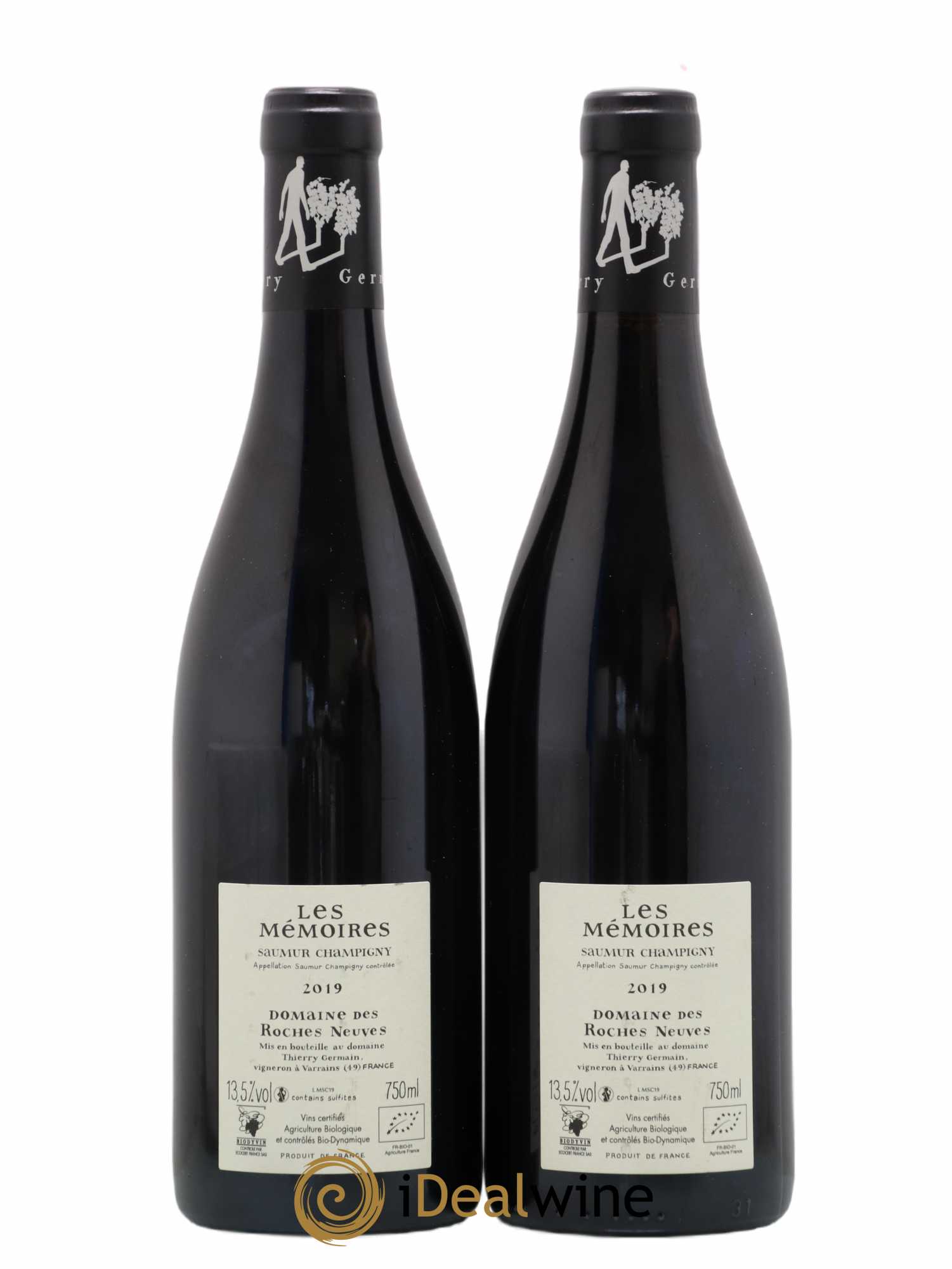 Saumur-Champigny Les Mémoires Domaine des Roches Neuves - Thierry Germain 2019 - Lot de 2 bouteilles - 1