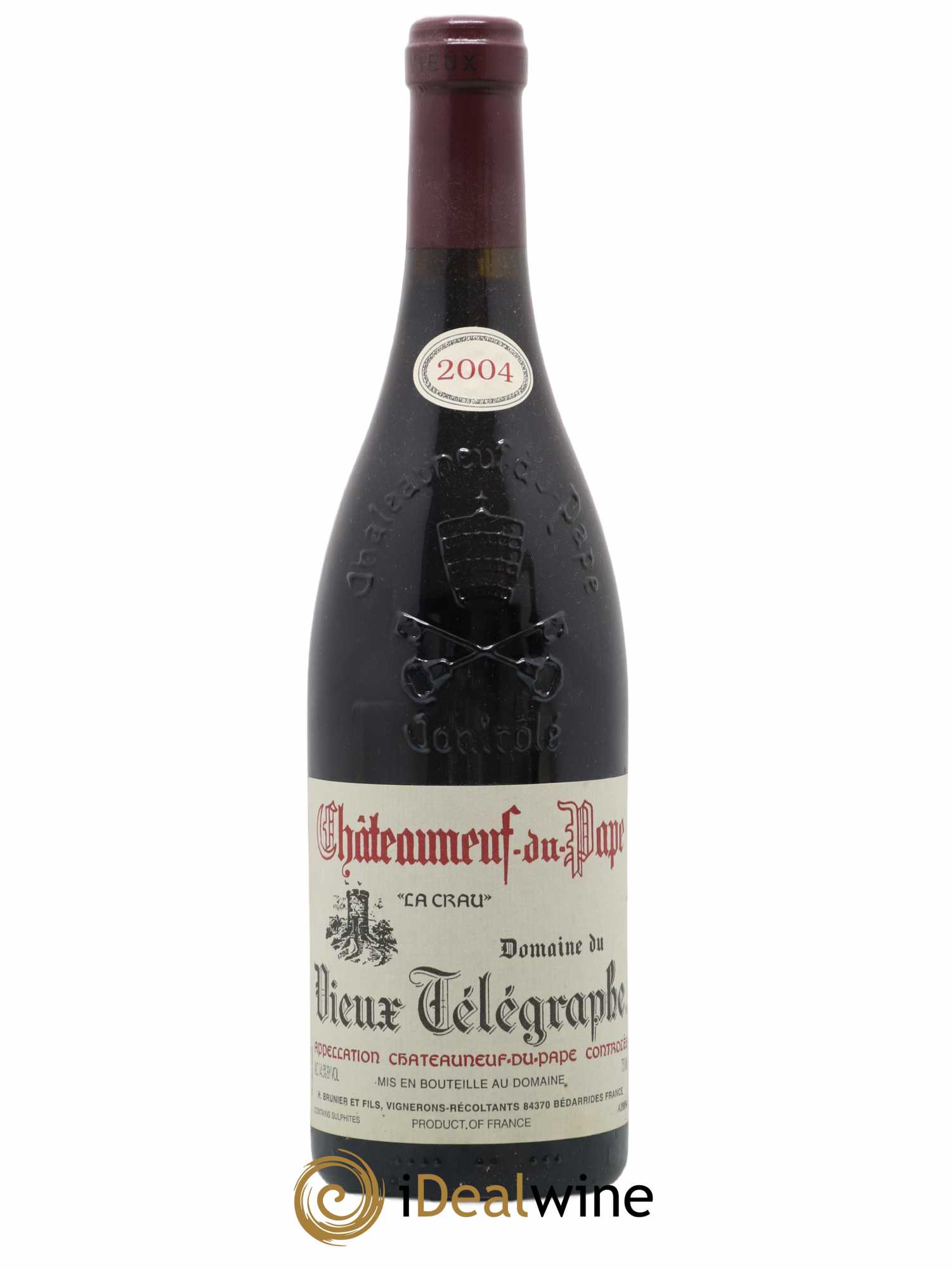 Châteauneuf-du-Pape Vieux Télégraphe (Domaine du) Vignobles Brunier 2004 - Lot de 1 bouteille - 0