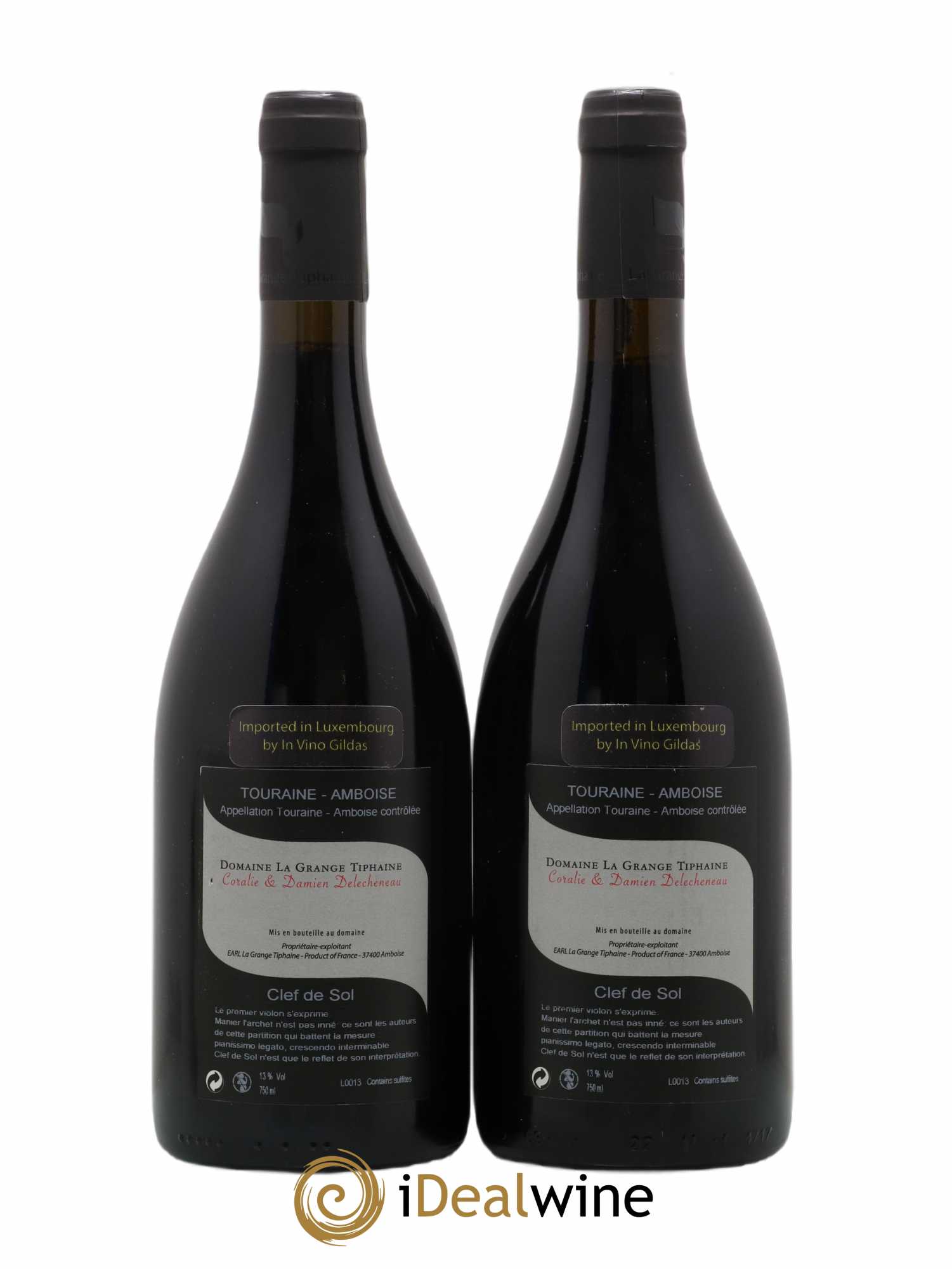 Touraine-Amboise Clef de Sol La Grange Tiphaine Vieilles Vignes 2015 - Lot de 2 bouteilles - 1