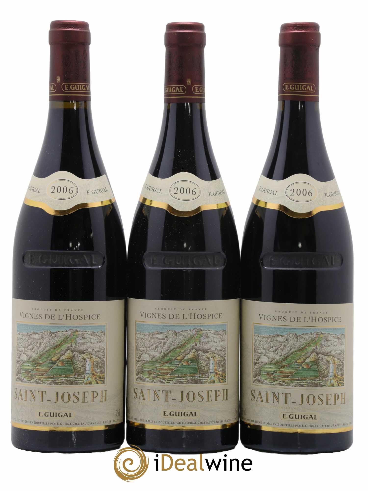 Saint-Joseph Vignes de l'Hospice Guigal 2006 - Lot de 3 bouteilles - 0