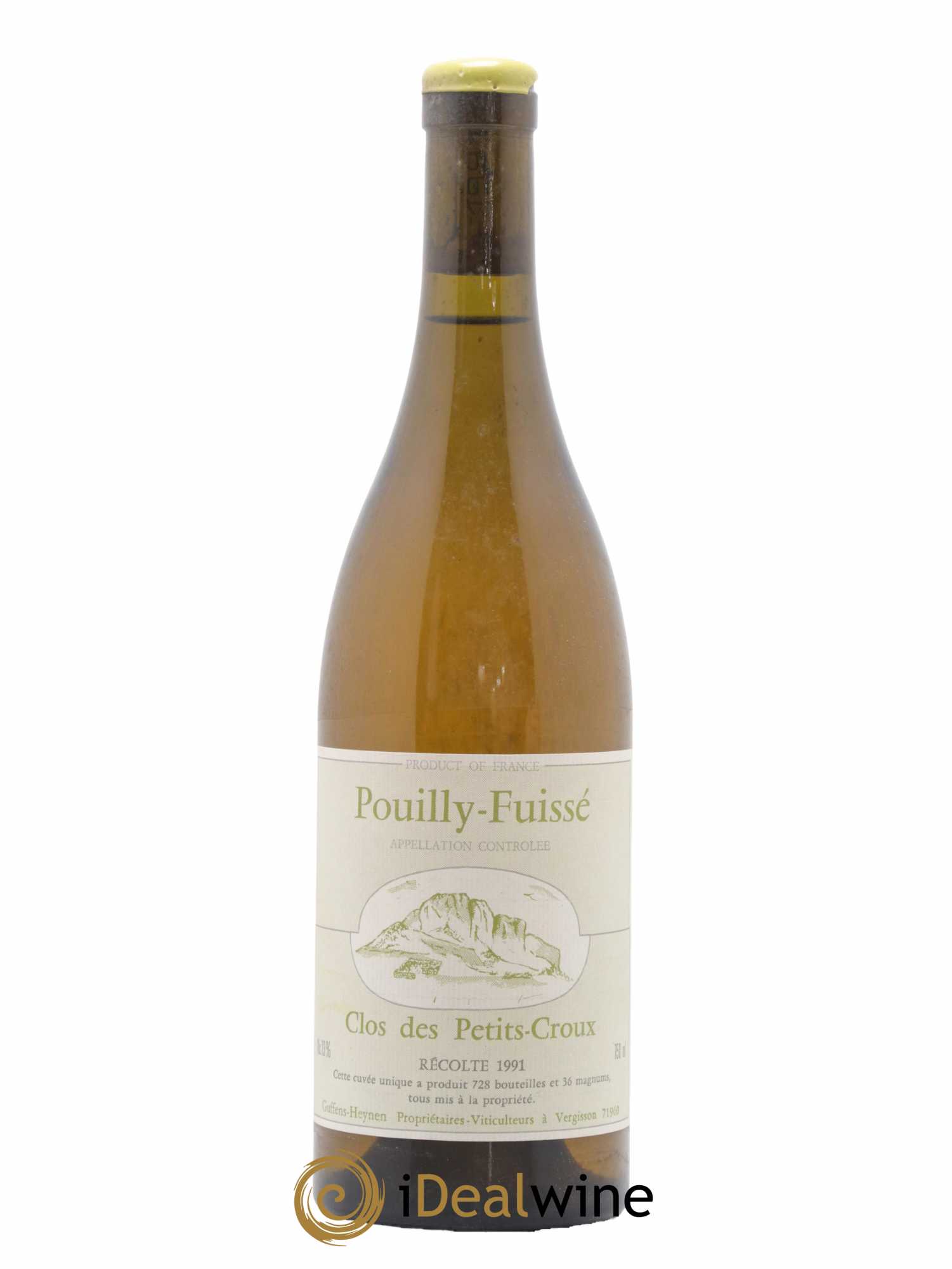 Pouilly-Fuissé Clos des Petits Croux Guffens-Heynen 1991 - Lot de 1 bouteille - 0