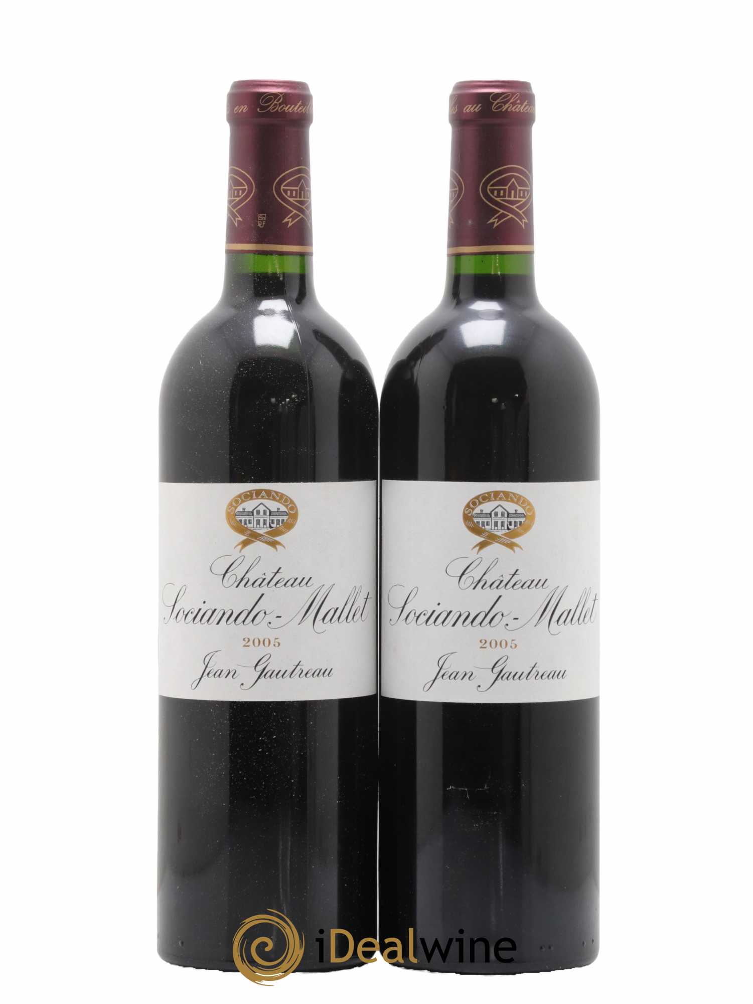 Château Sociando Mallet 2005 - Lot de 2 bouteilles - 0