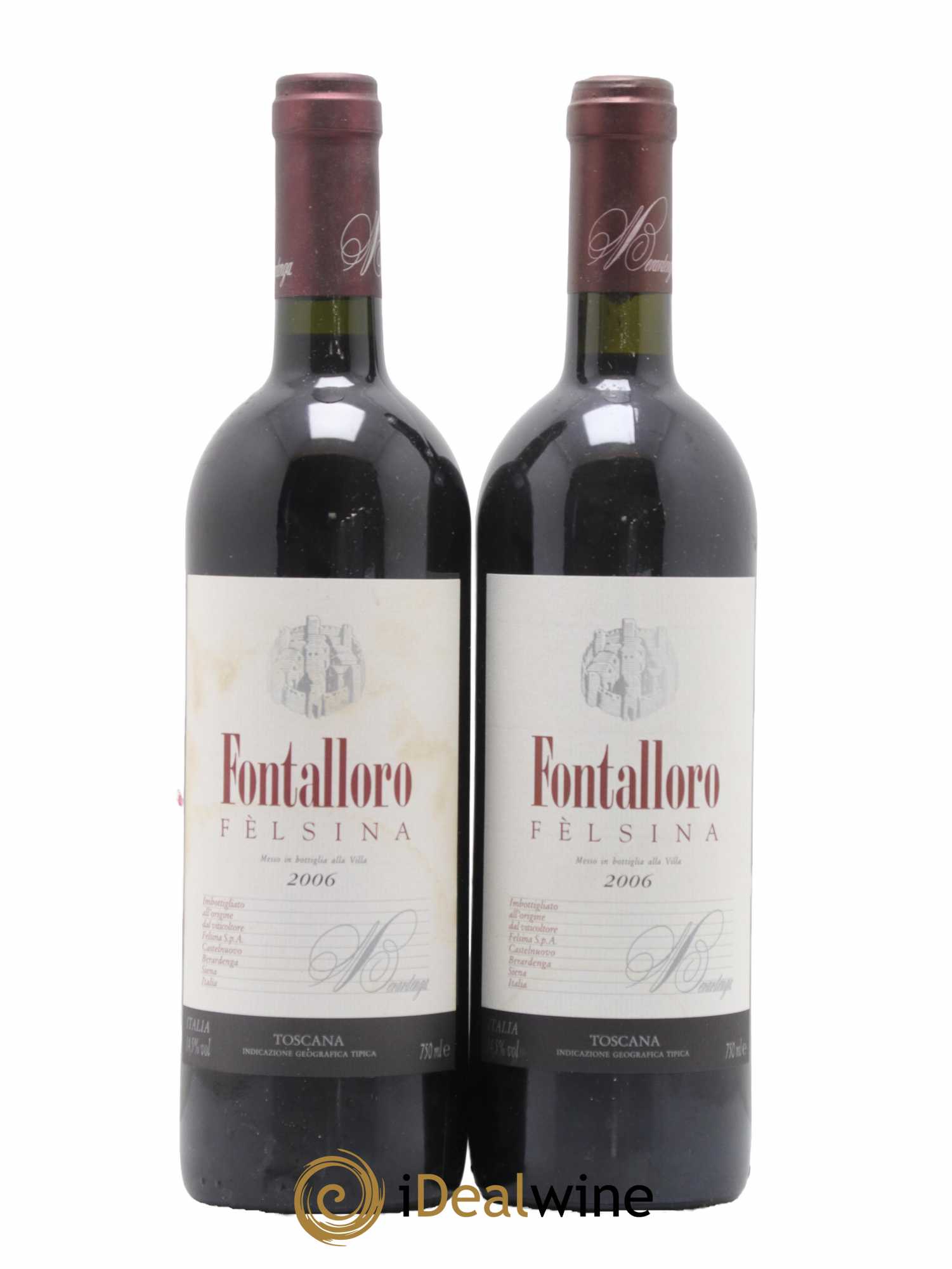 Toscana IGT Fontalloro Felsina 2006 - Lot de 2 bouteilles - 0