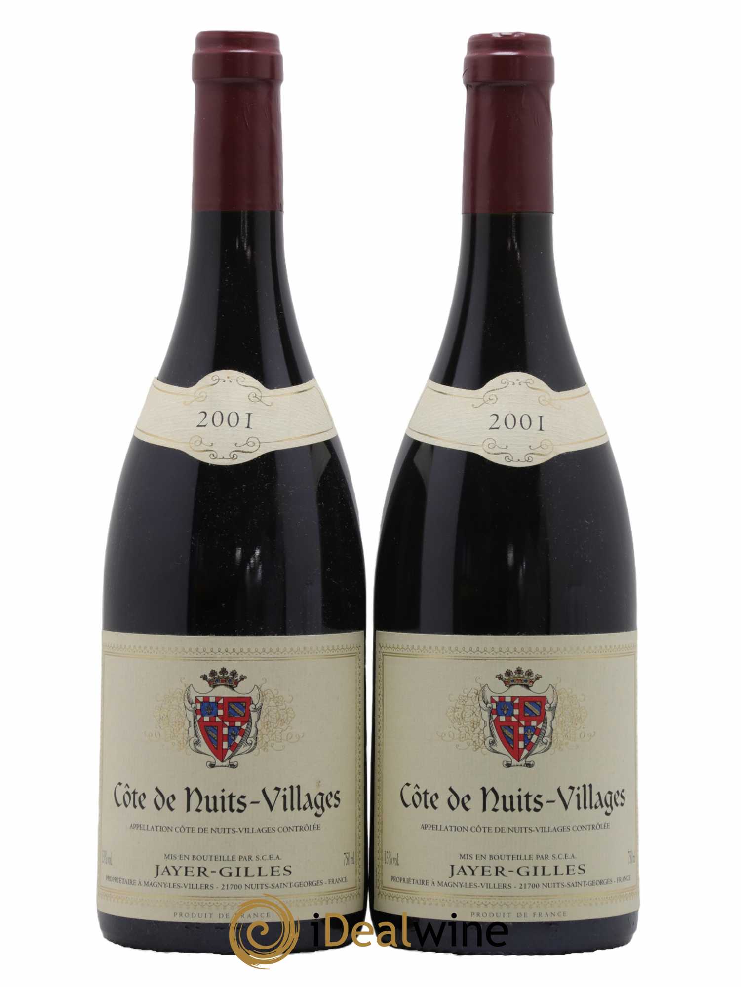 Côte de Nuits-Villages Hoffmann-Jayer (anciennement Jayer-Gilles) 2001 - Lotto di 2 bottiglie - 0