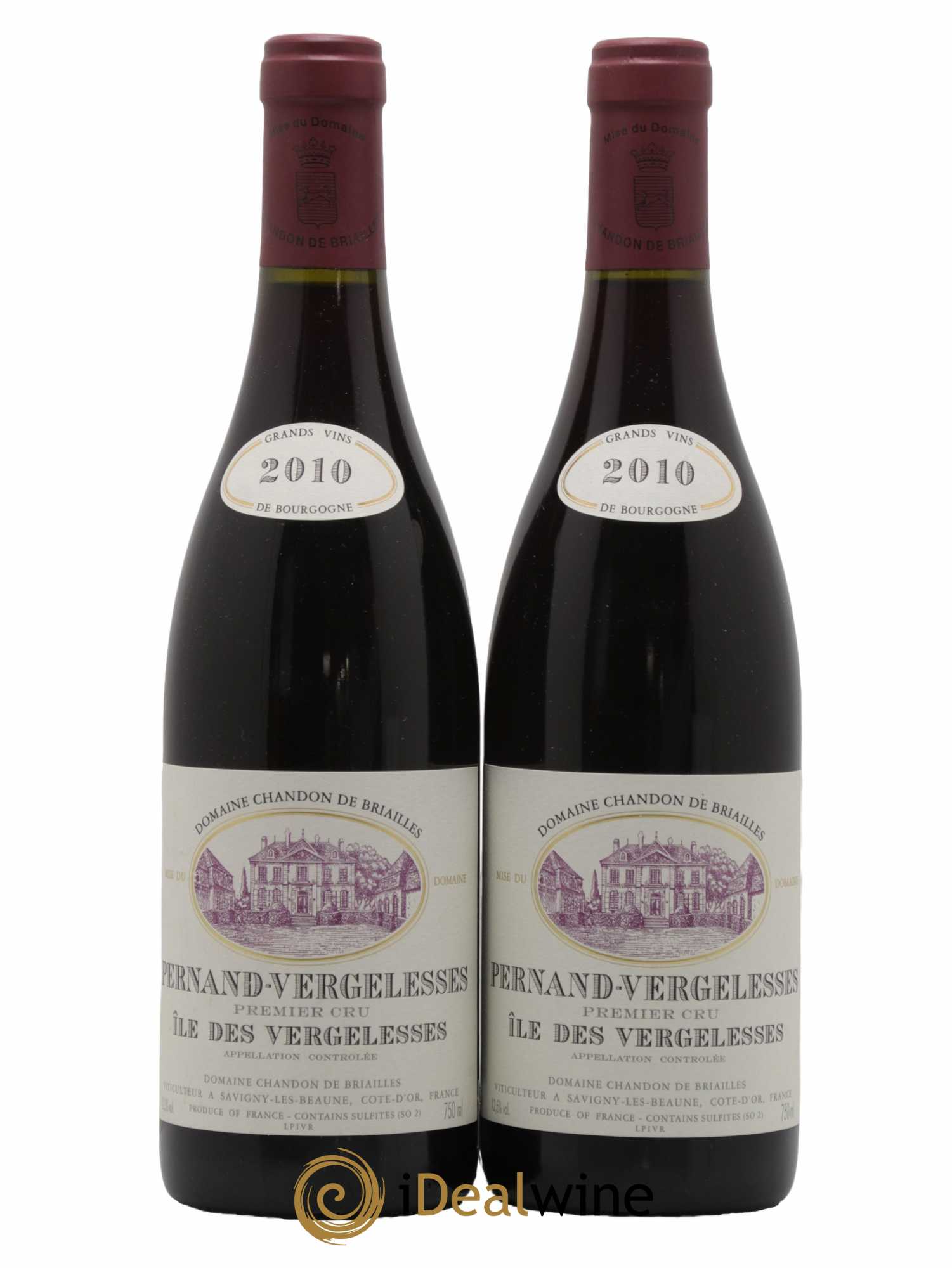 Pernand-Vergelesses 1er Cru Ile des Vergelesses Chandon de Briailles 2010 - Lot de 2 bouteilles - 0