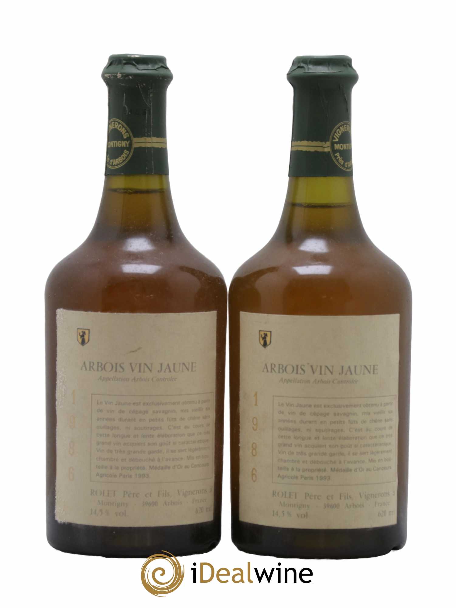 Arbois Vin Jaune Domaine Rolet 1986 - Lot de 2 bouteilles - 0