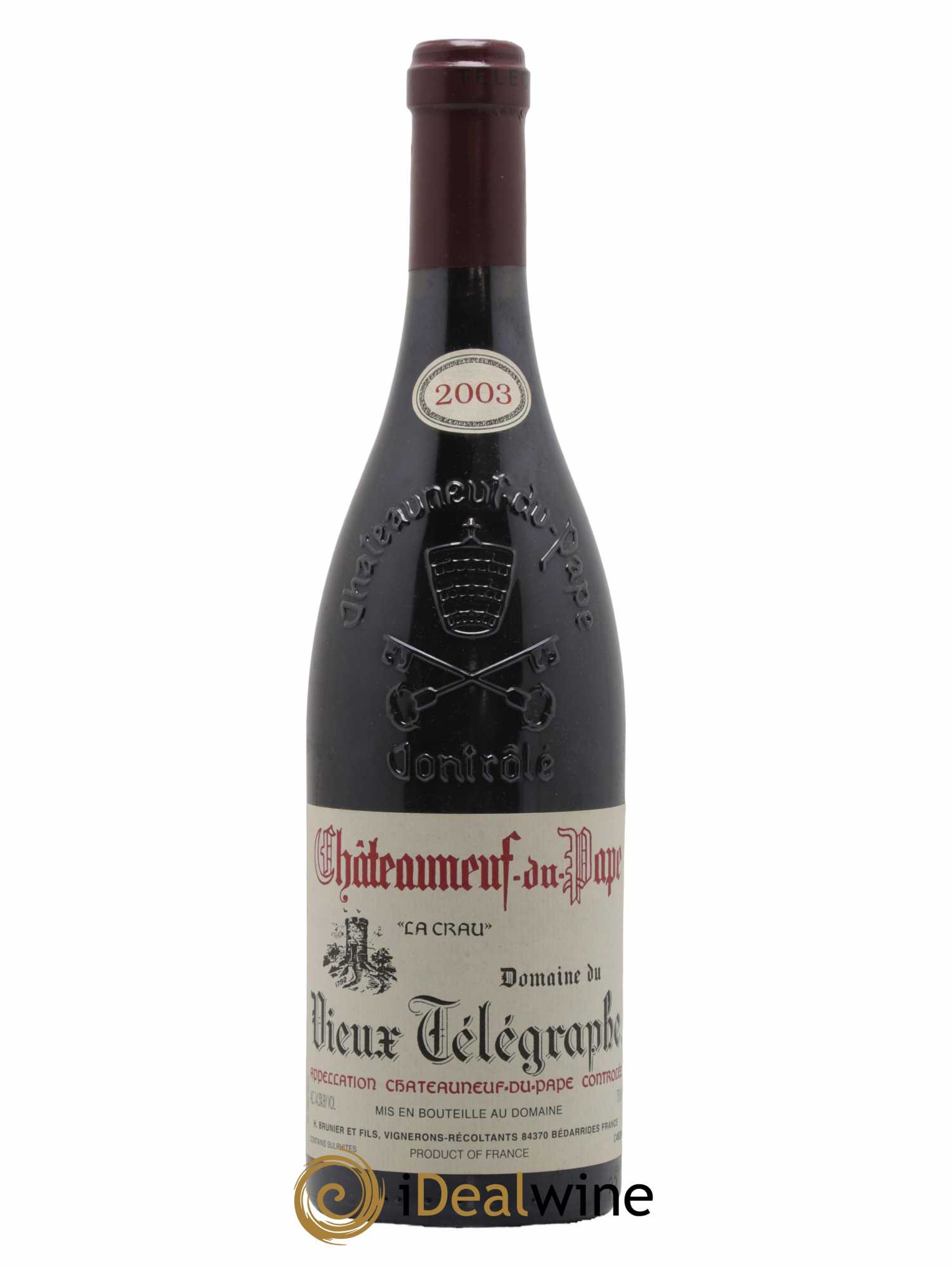 Châteauneuf-du-Pape Vieux Télégraphe (Domaine du) Vignobles Brunier 2003 - Lot de 1 bouteille - 0