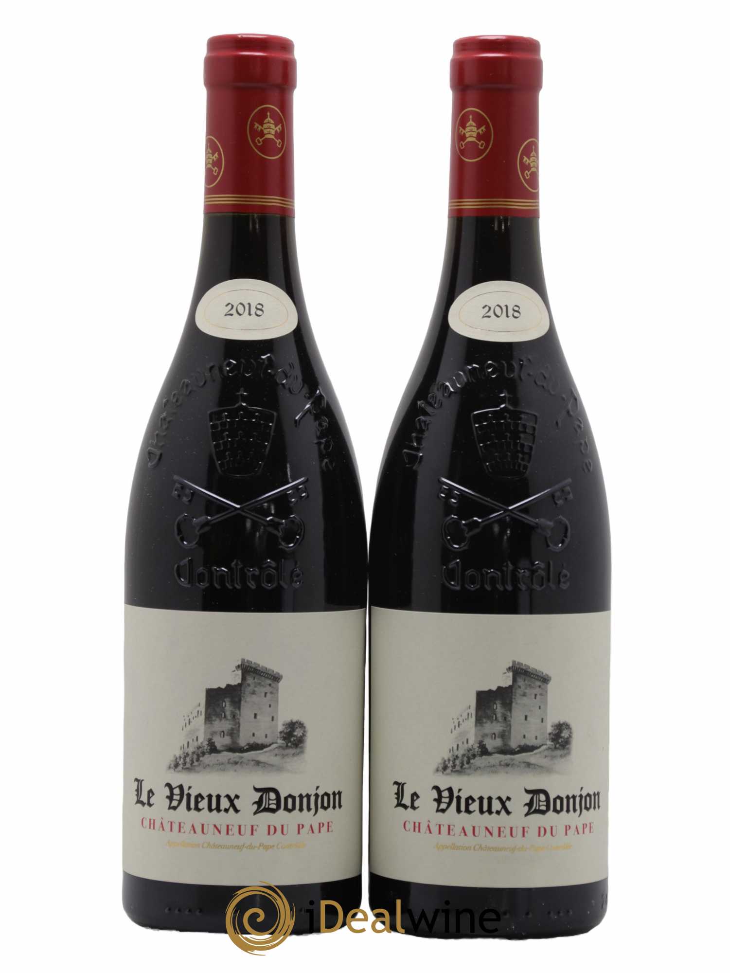 Châteauneuf-du-Pape Le Vieux Donjon Michel Lucien 2018 - Lot de 2 bouteilles - 0