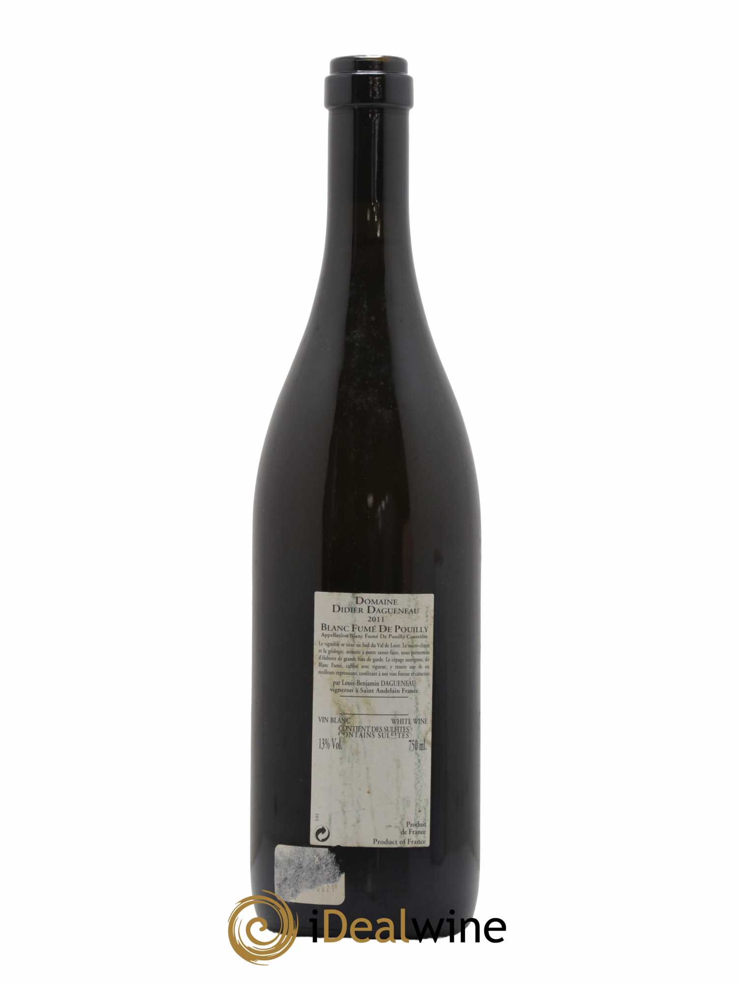 Vin de France (anciennement Pouilly-Fumé) Buisson Renard Dagueneau (Domaine Didier - Louis-Benjamin) 2011 - Lot de 1 bouteille - 1