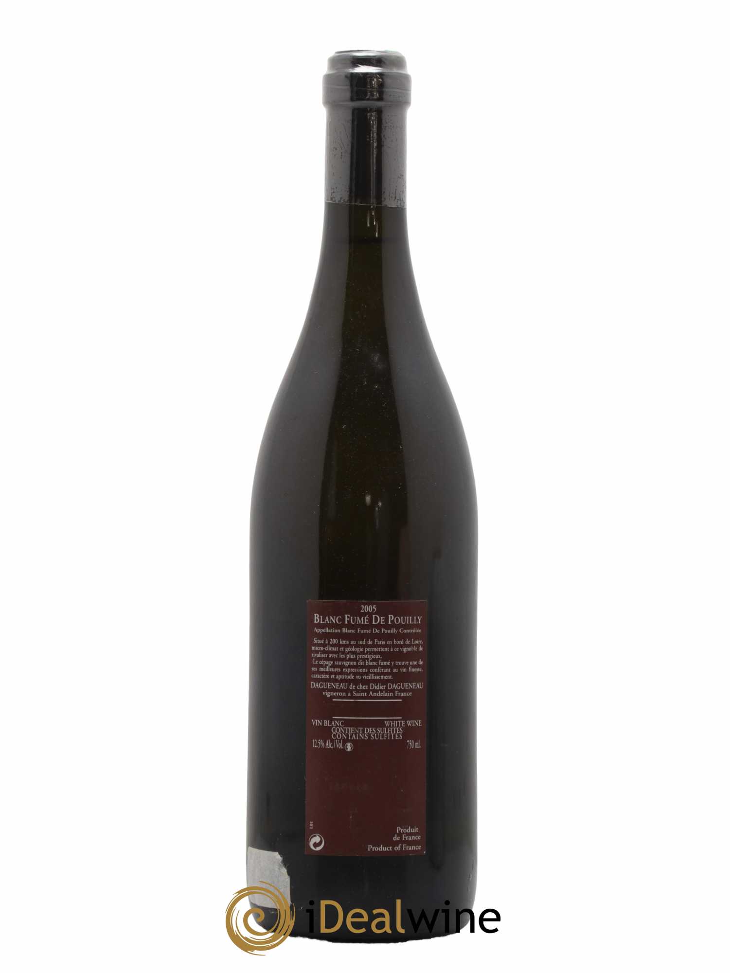 Vin de France (anciennement Pouilly-Fumé) Pur Sang Dagueneau (Domaine Didier - Louis-Benjamin) 2005 - Lot de 1 bouteille - 1