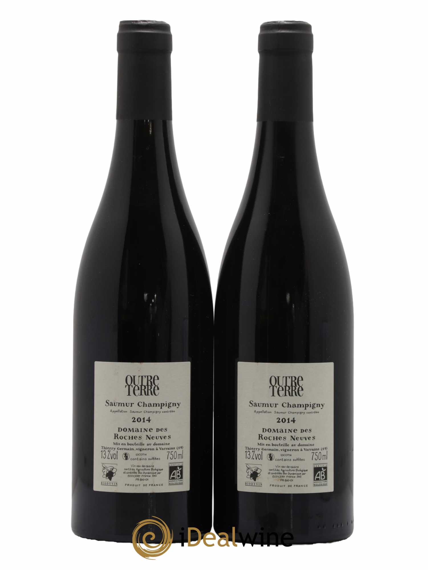 Saumur-Champigny Outre Terre Domaine des Roches Neuves - Thierry Germain 2014 - Lot de 2 bouteilles - 1