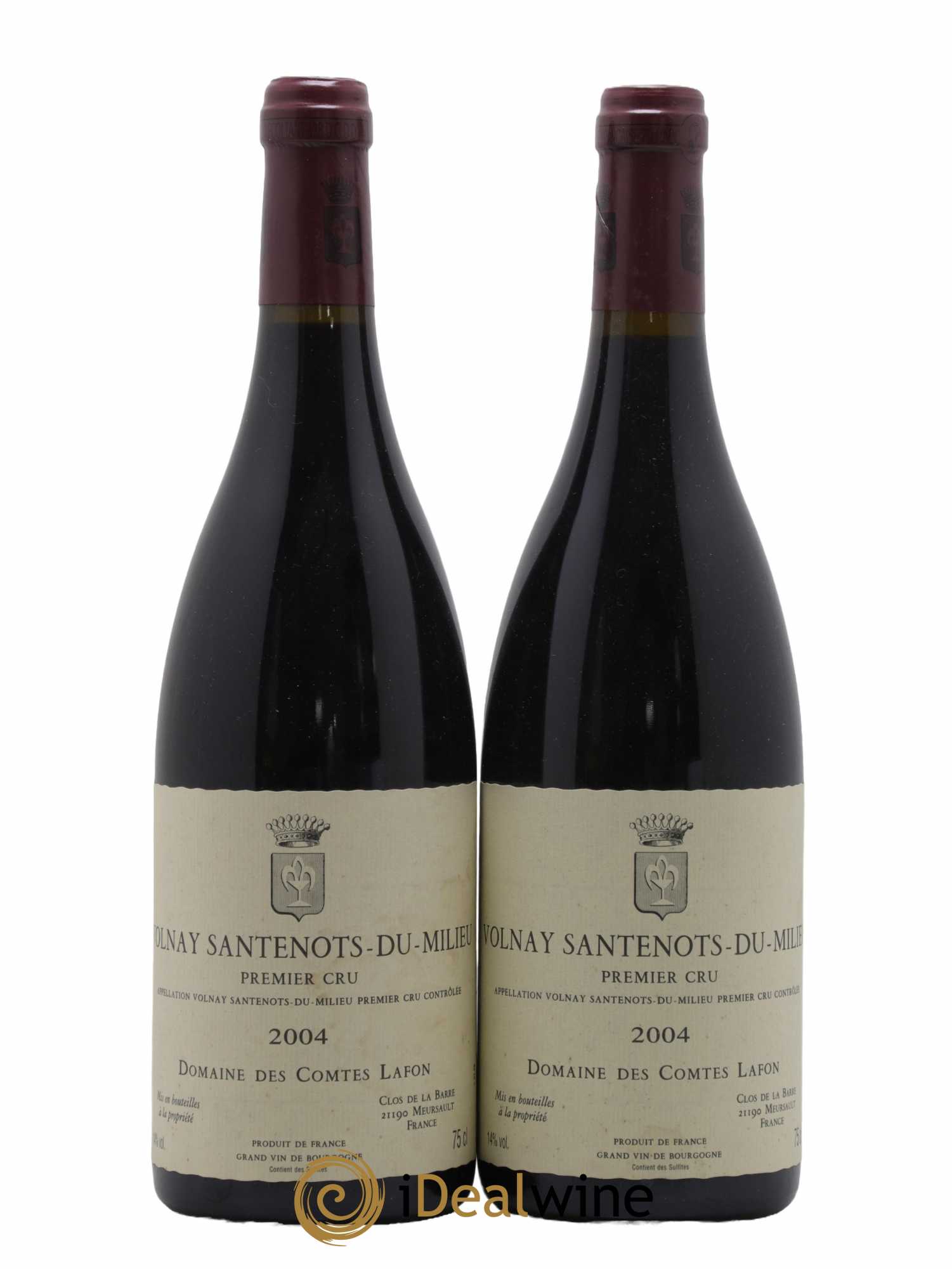 Volnay 1er Cru Santenots du Milieu Comtes Lafon (Domaine des) 2004 - Lot de 2 bouteilles - 0