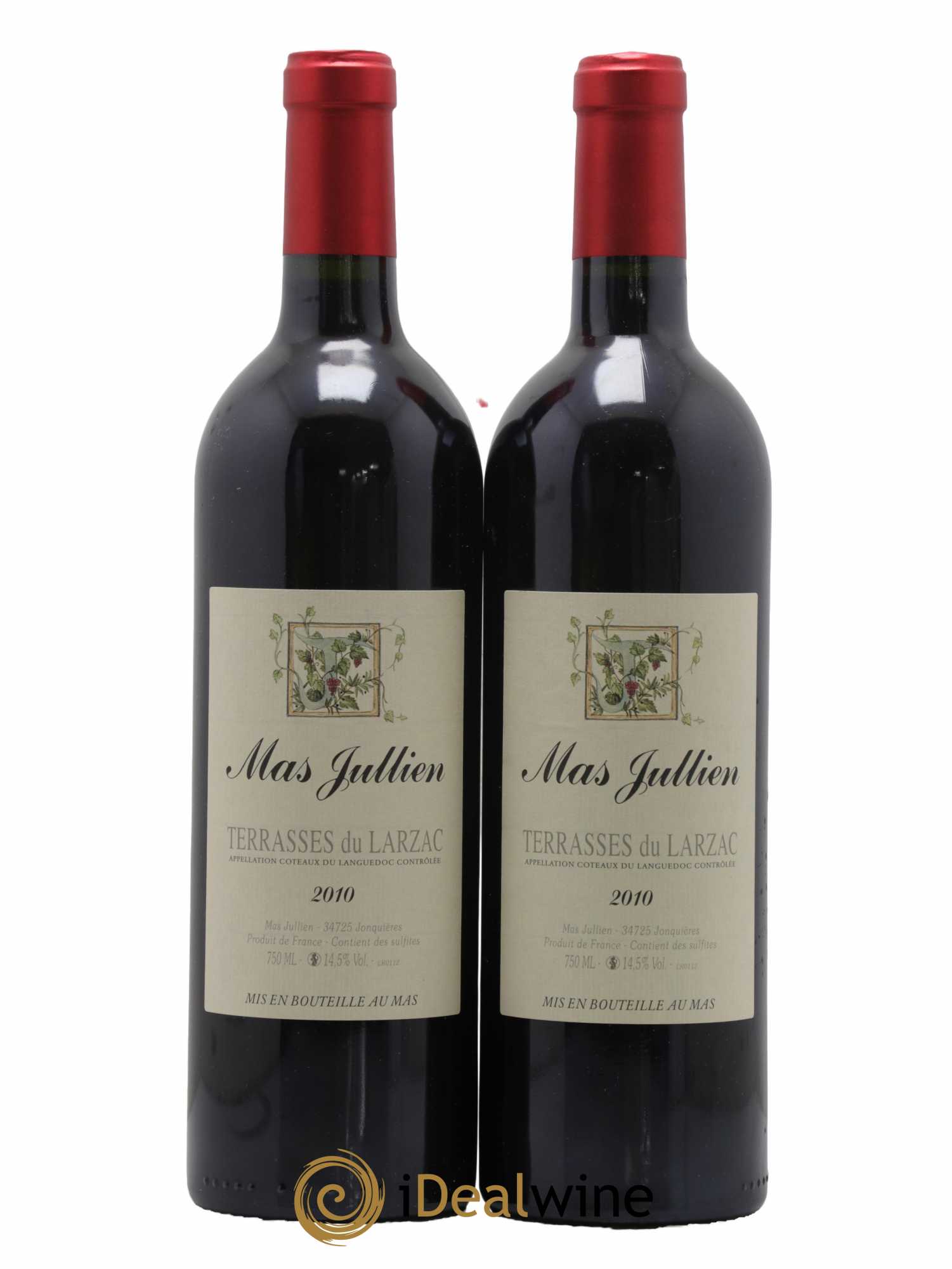 Terrasses du Larzac Mas Jullien Olivier Jullien 2010 - Lot de 2 bouteilles - 0