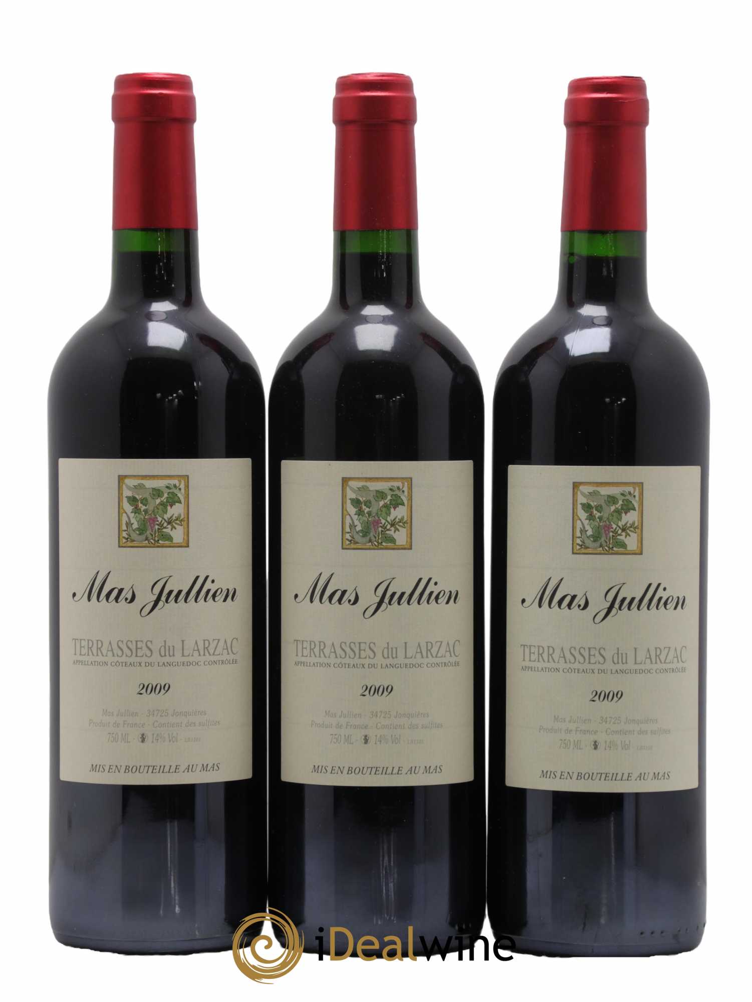 Terrasses du Larzac Mas Jullien Olivier Jullien 2009 - Lot de 3 bouteilles - 0
