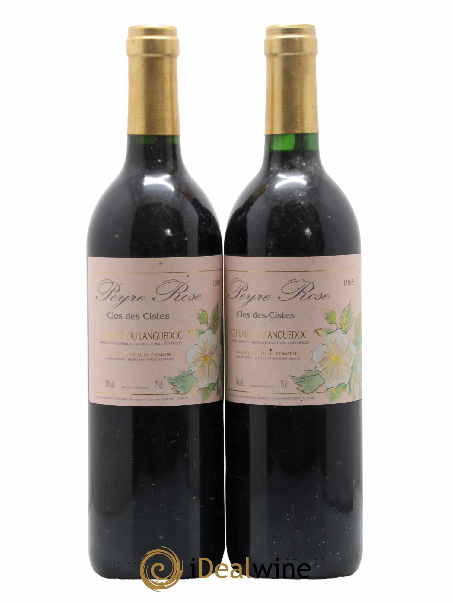 Vin de France (anciennement Coteaux du Languedoc) Domaine Peyre Rose Les Cistes Marlène Soria 1995 - Lot de 2 bouteilles - 0