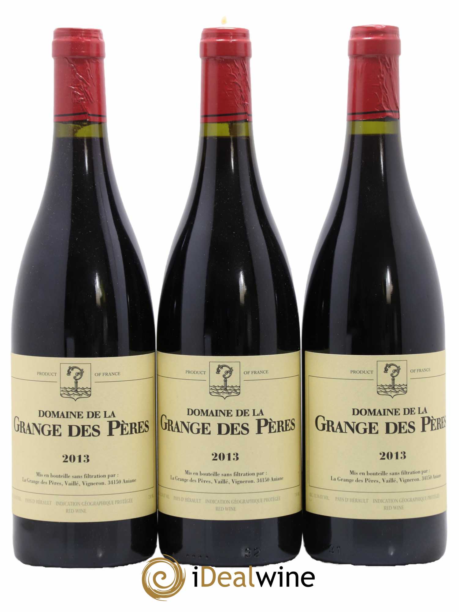 Pays d'Hérault Grange des Pères Laurent Vaillé 2013 - Lot de 3 bouteilles - 0