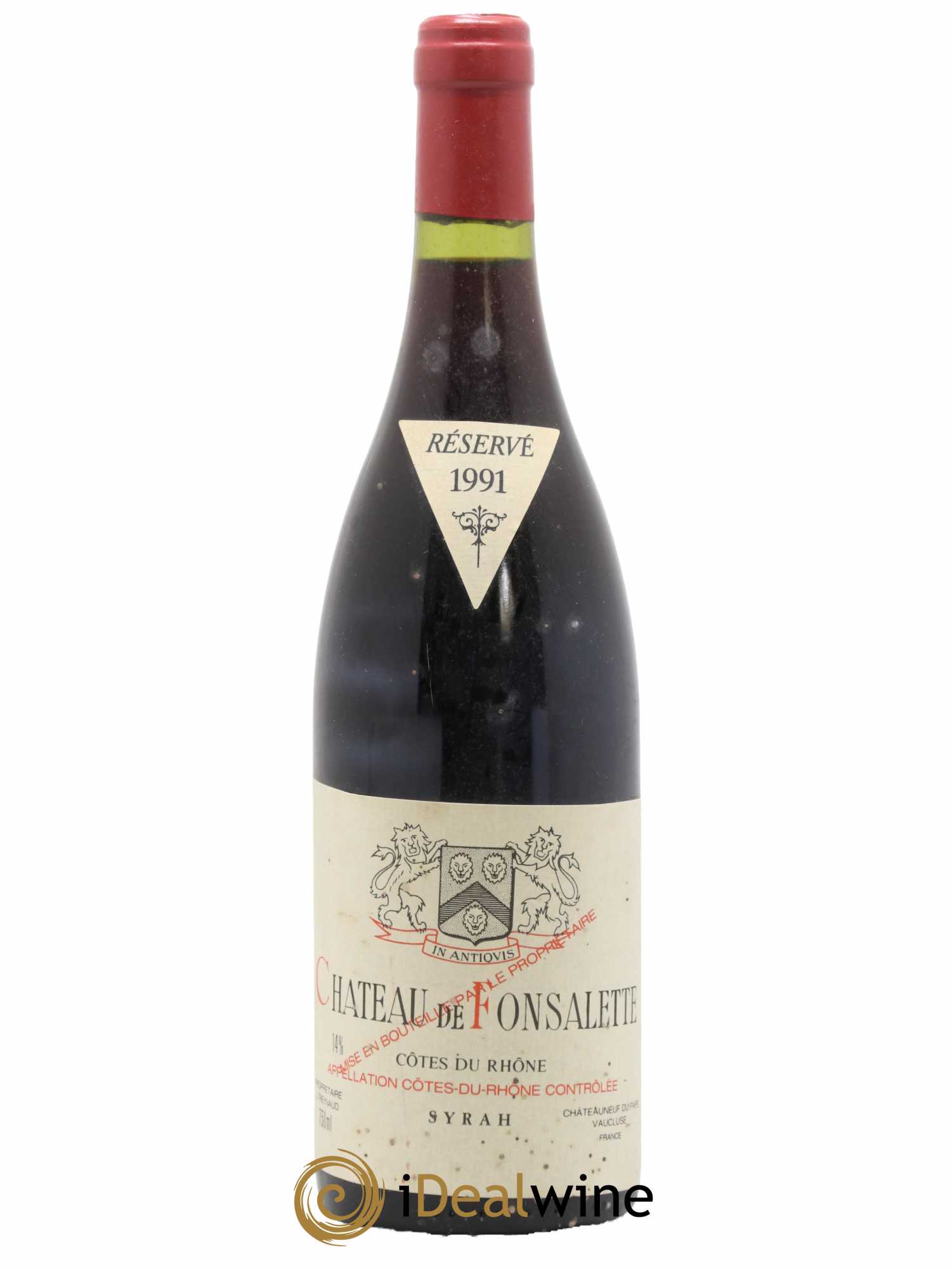 Côtes-du-Rhône Cuvée Syrah Château de Fonsalette 1991 - Lot de 1 bouteille - 0