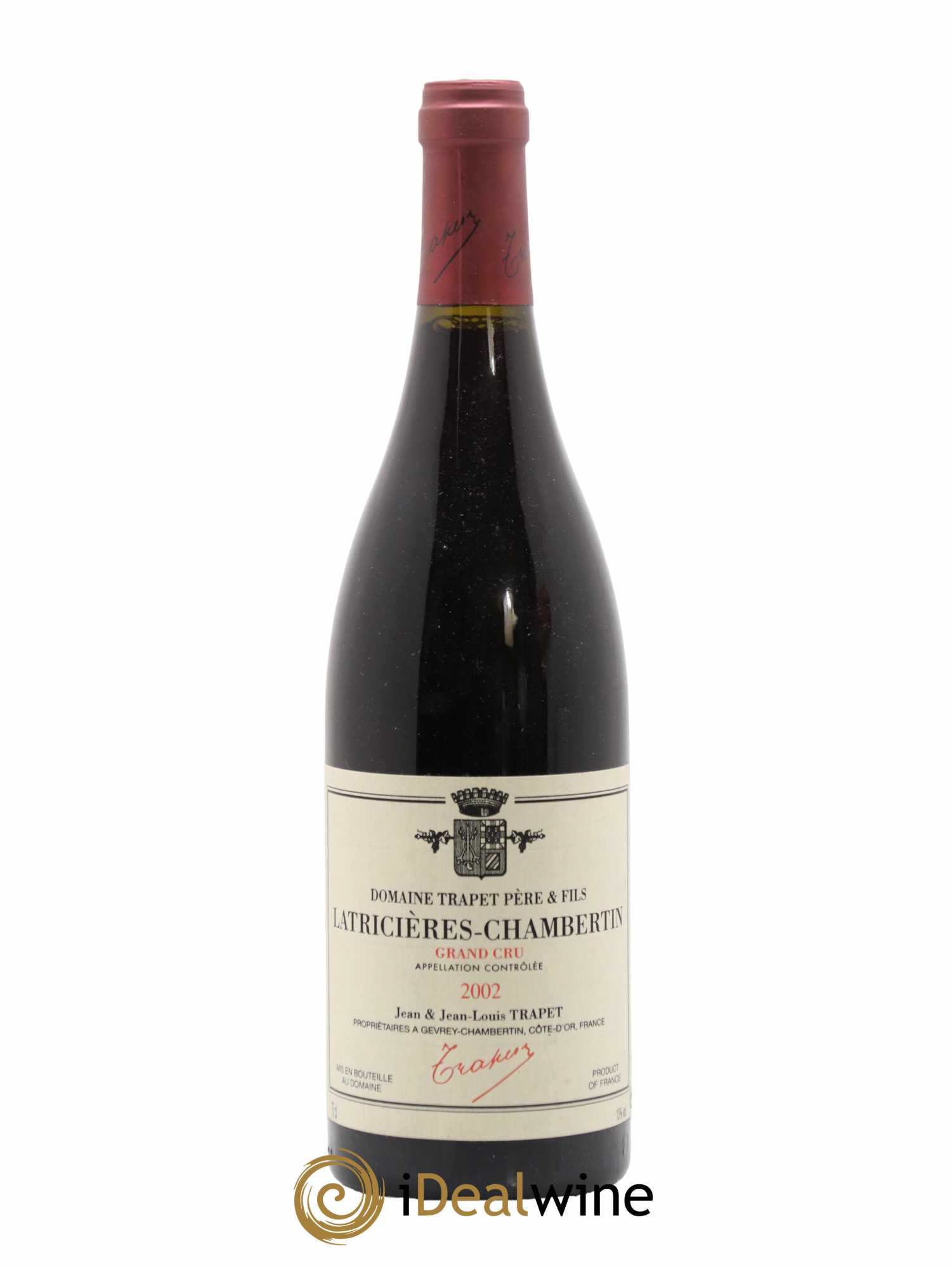 Latricières-Chambertin Grand Cru Domaine Trapet 2002 - Lot de 1 bouteille - 0
