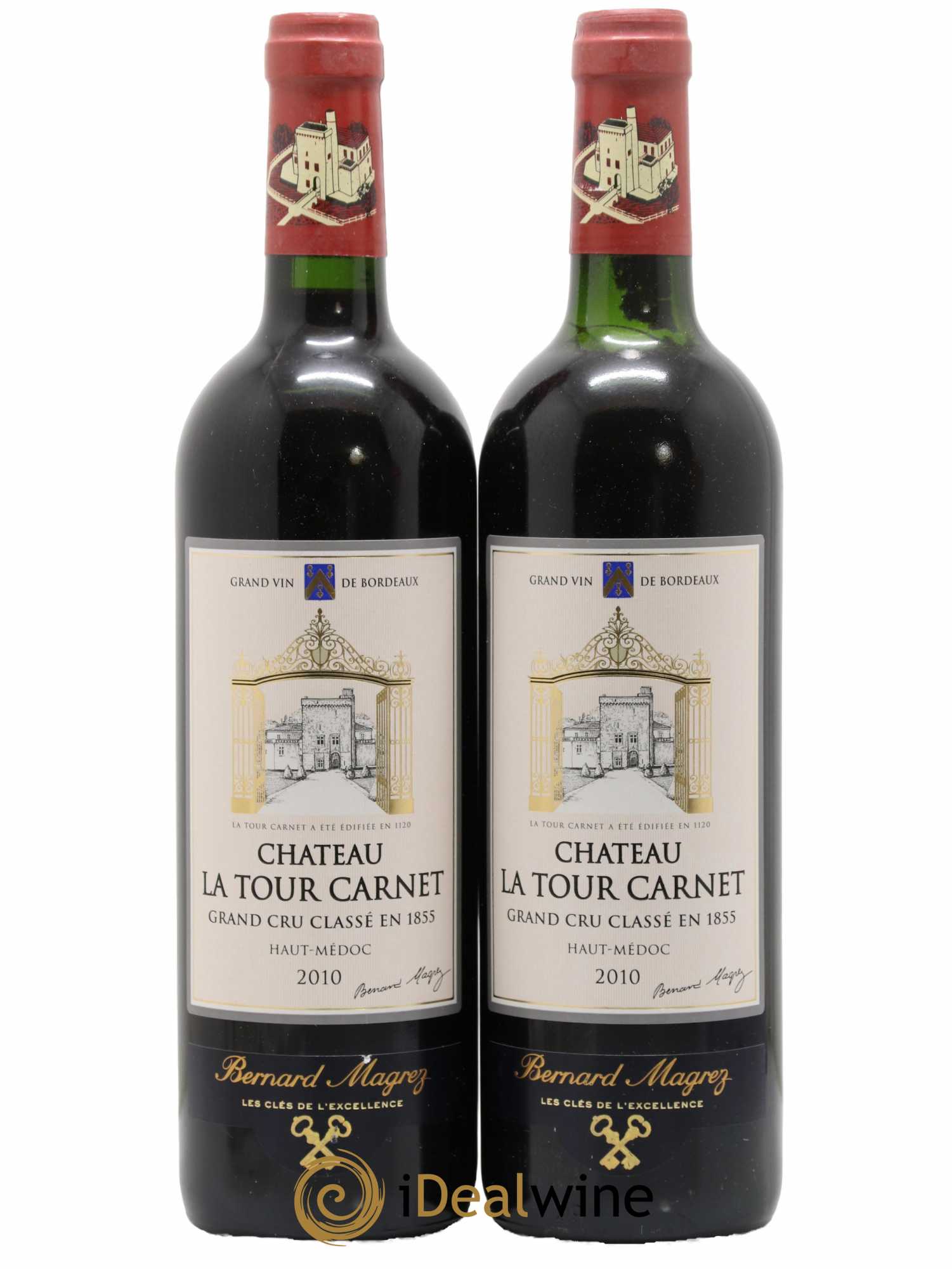 Château la Tour Carnet 4ème Grand Cru Classé 2010 - Lot de 2 bouteilles - 0