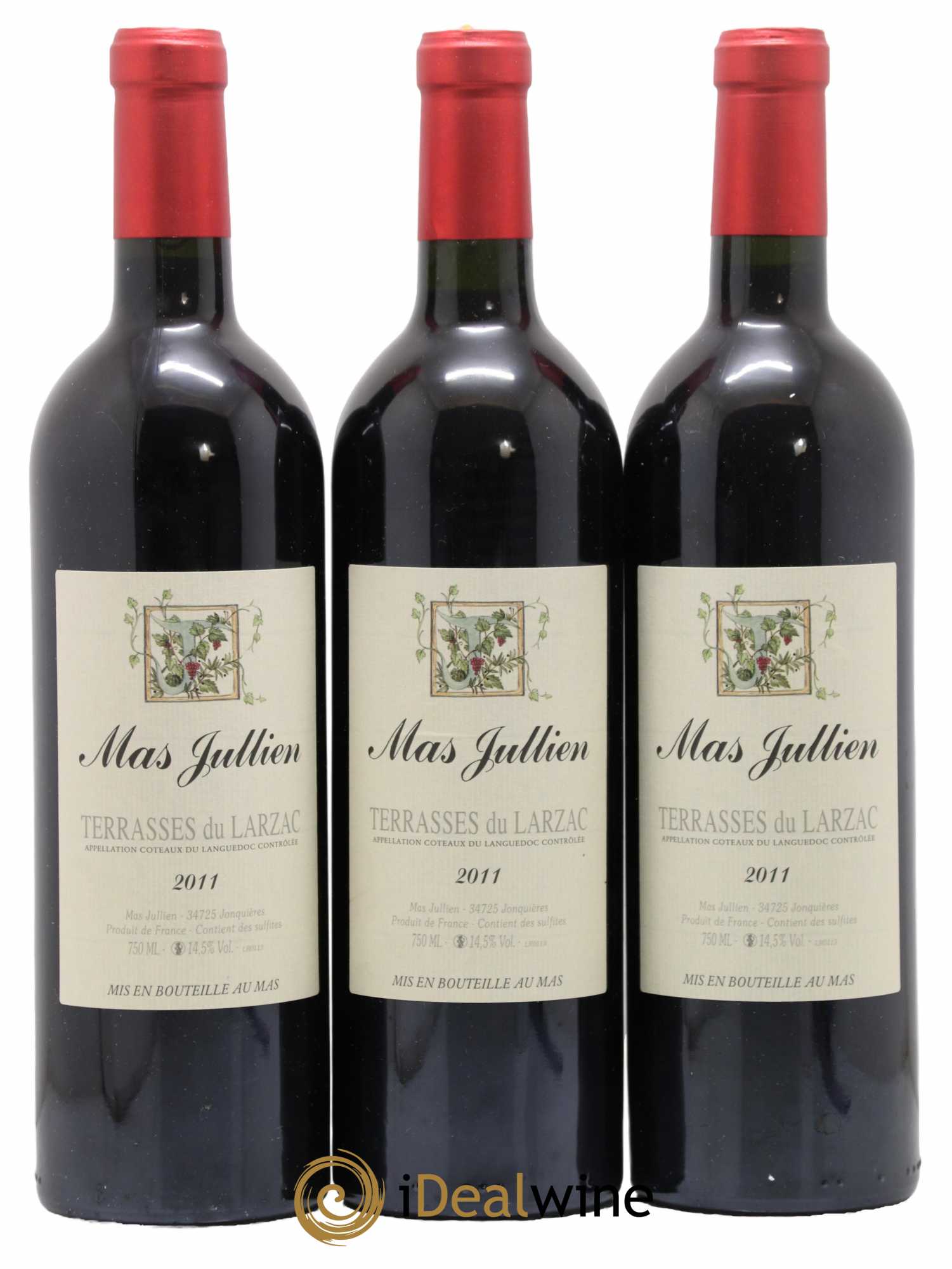 Terrasses du Larzac Mas Jullien Olivier Jullien 2011 - Lot de 3 bouteilles - 0