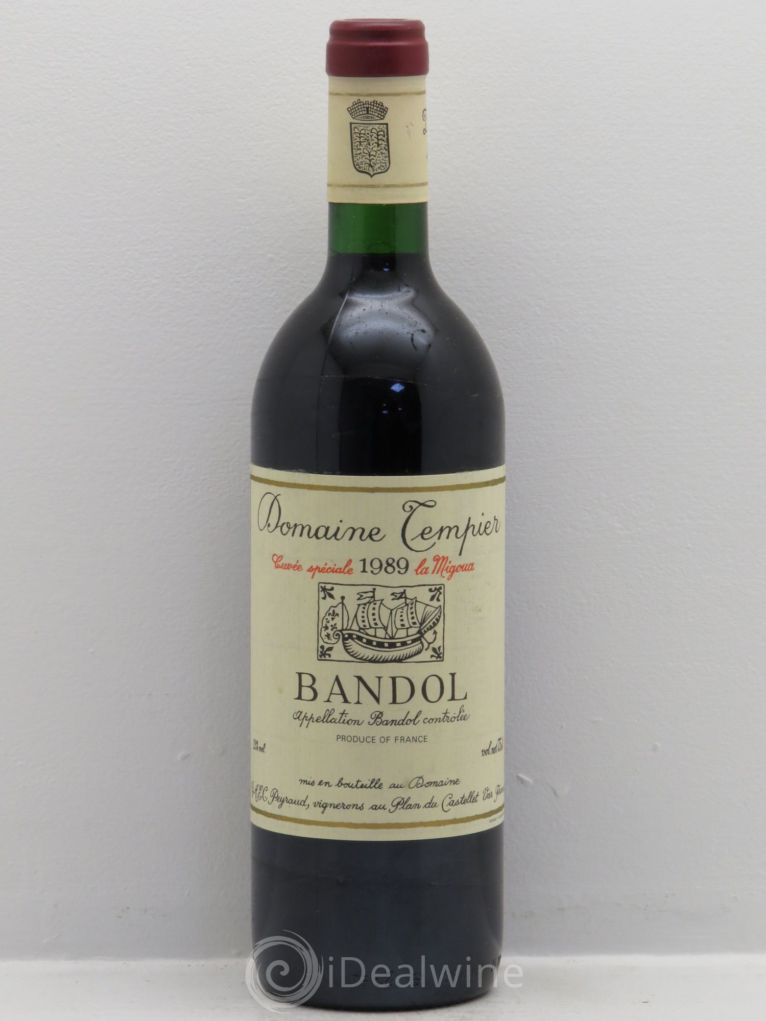 Bandol Domaine Tempier Cuvée La Migoua Famille Peyraud 1989 - Lot de 1 bouteille - 0