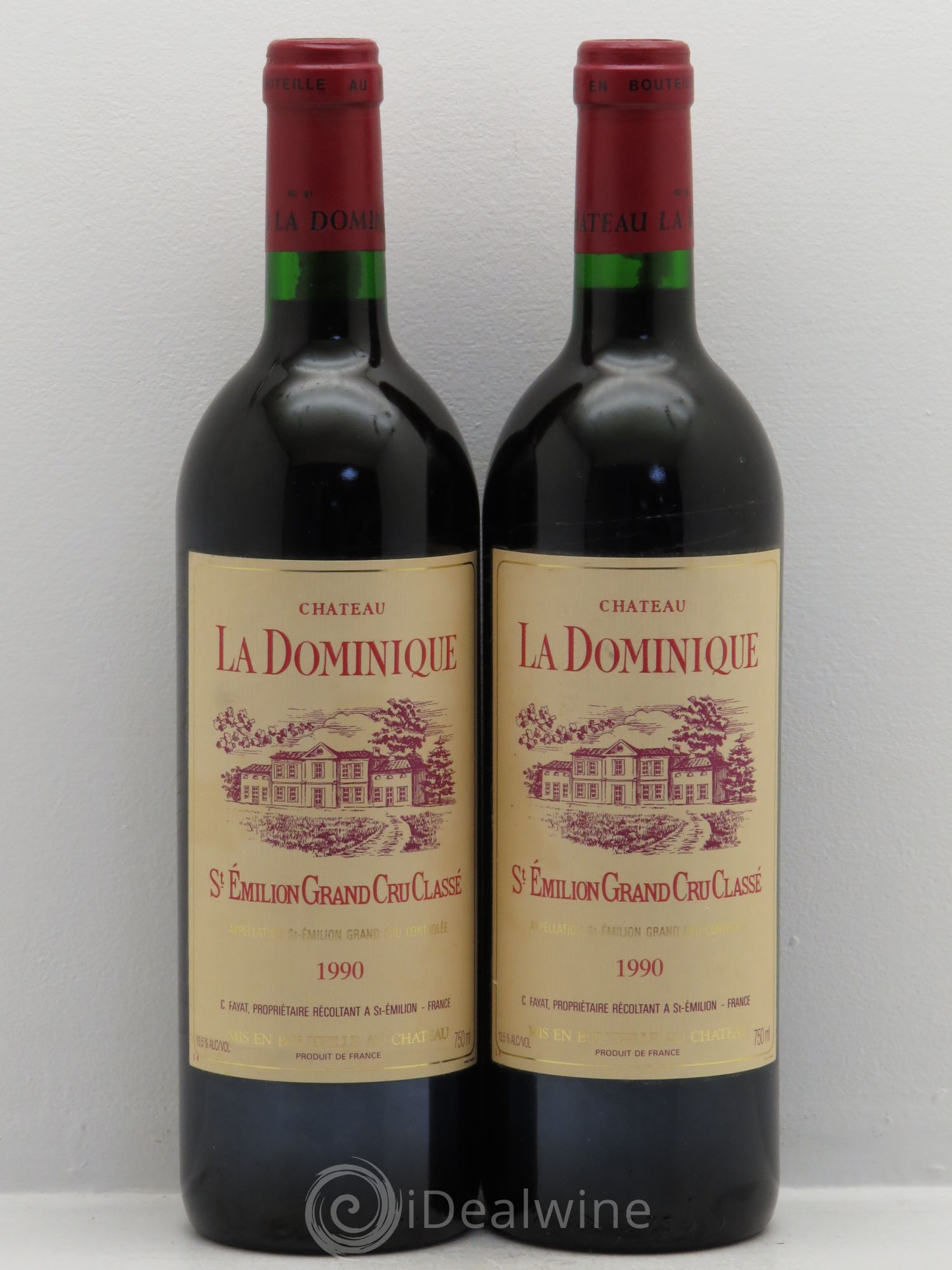Château la Dominique Grand Cru Classé 1990 - Lot de 2 bouteilles - 0