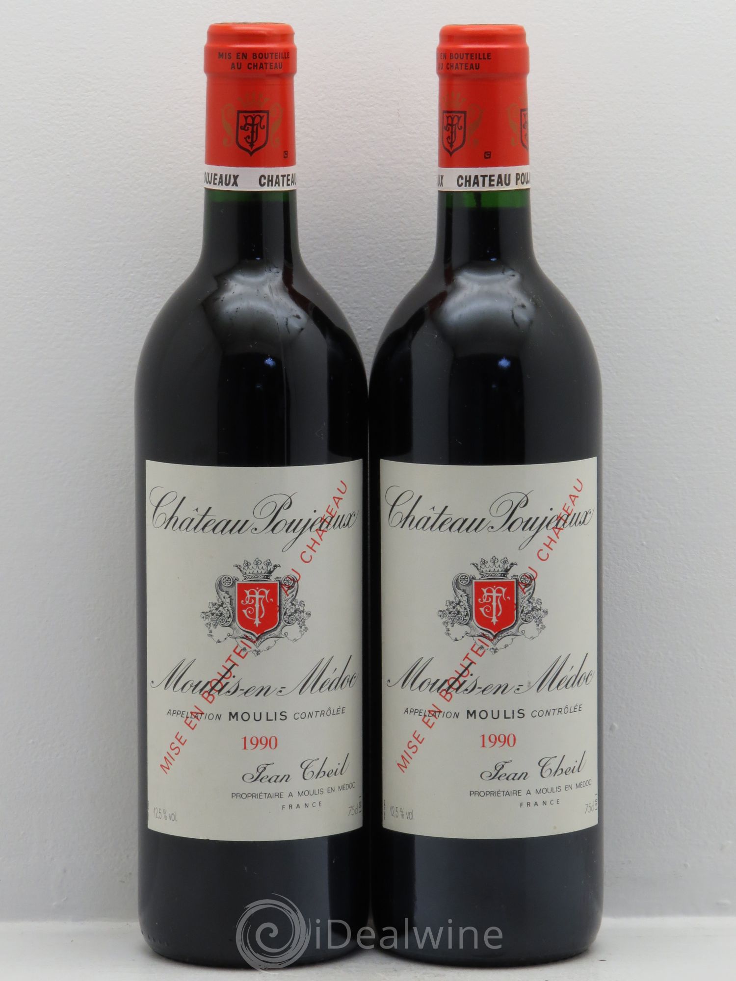Château Poujeaux 1990 - Lot de 2 bouteilles - 0